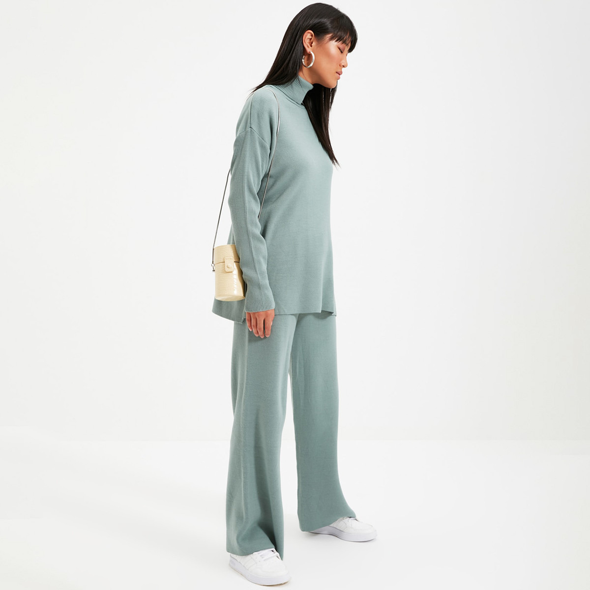 Set of 2 Trendyol Women Solid Pyjama with Turtle Neck Sweater-women-clothing-coordsets-image-4