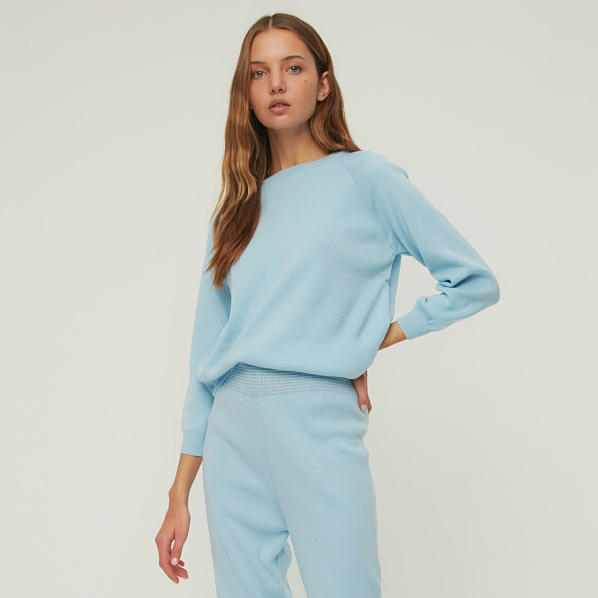 Trendyol Women Knitted Crew Neck Sweater-Pant Set-women-clothing-coordsets-image-3