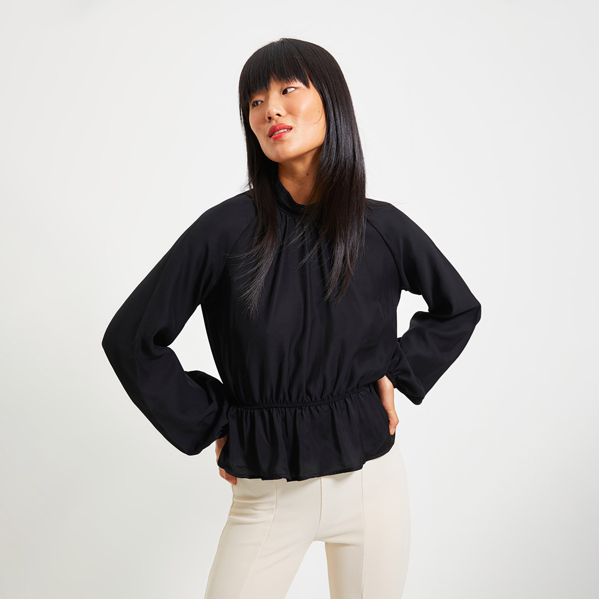 ترينديول أسود قميص-women-clothing-shirtsandblouses-blouses-image-5