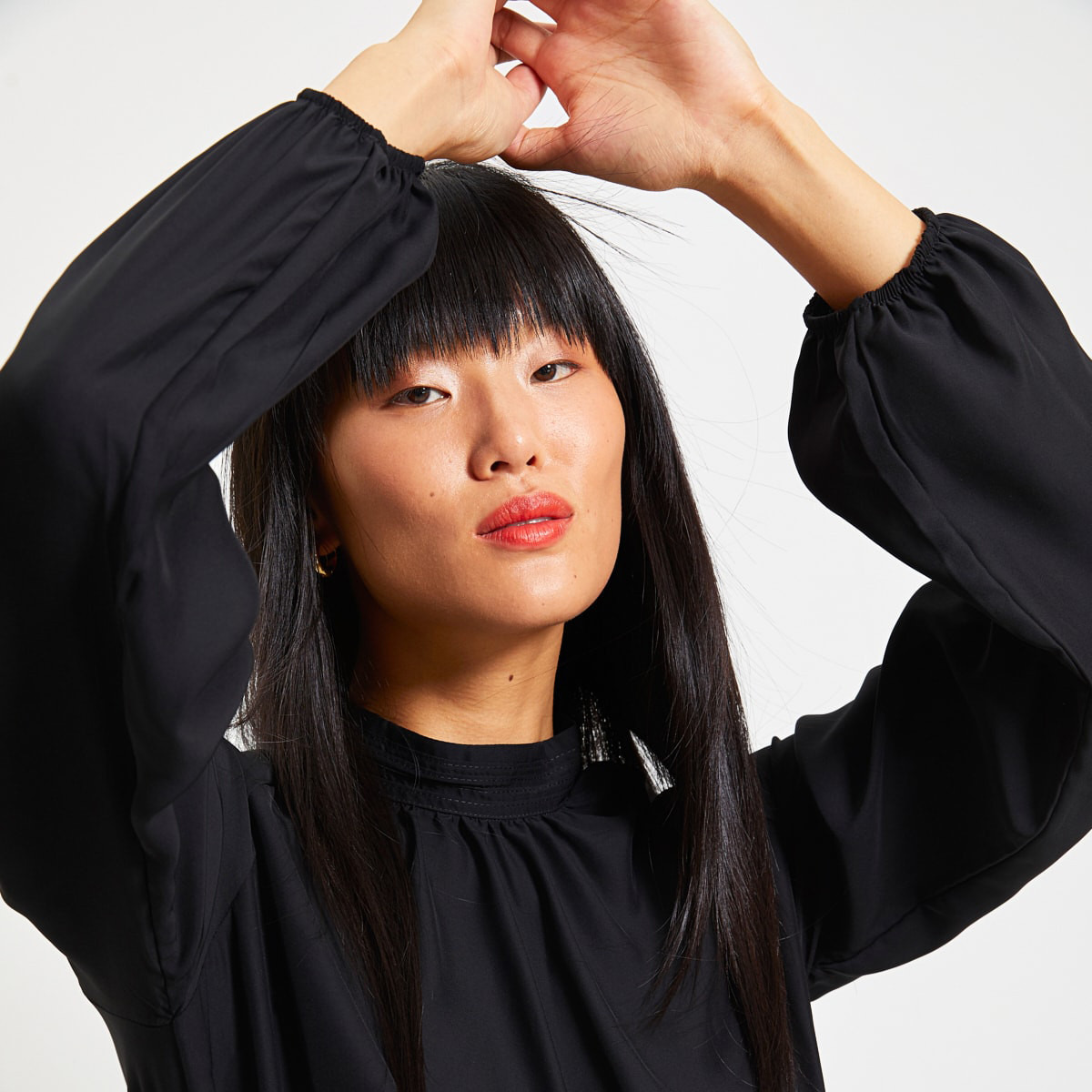 ترينديول أسود قميص-women-clothing-shirtsandblouses-blouses-image-4