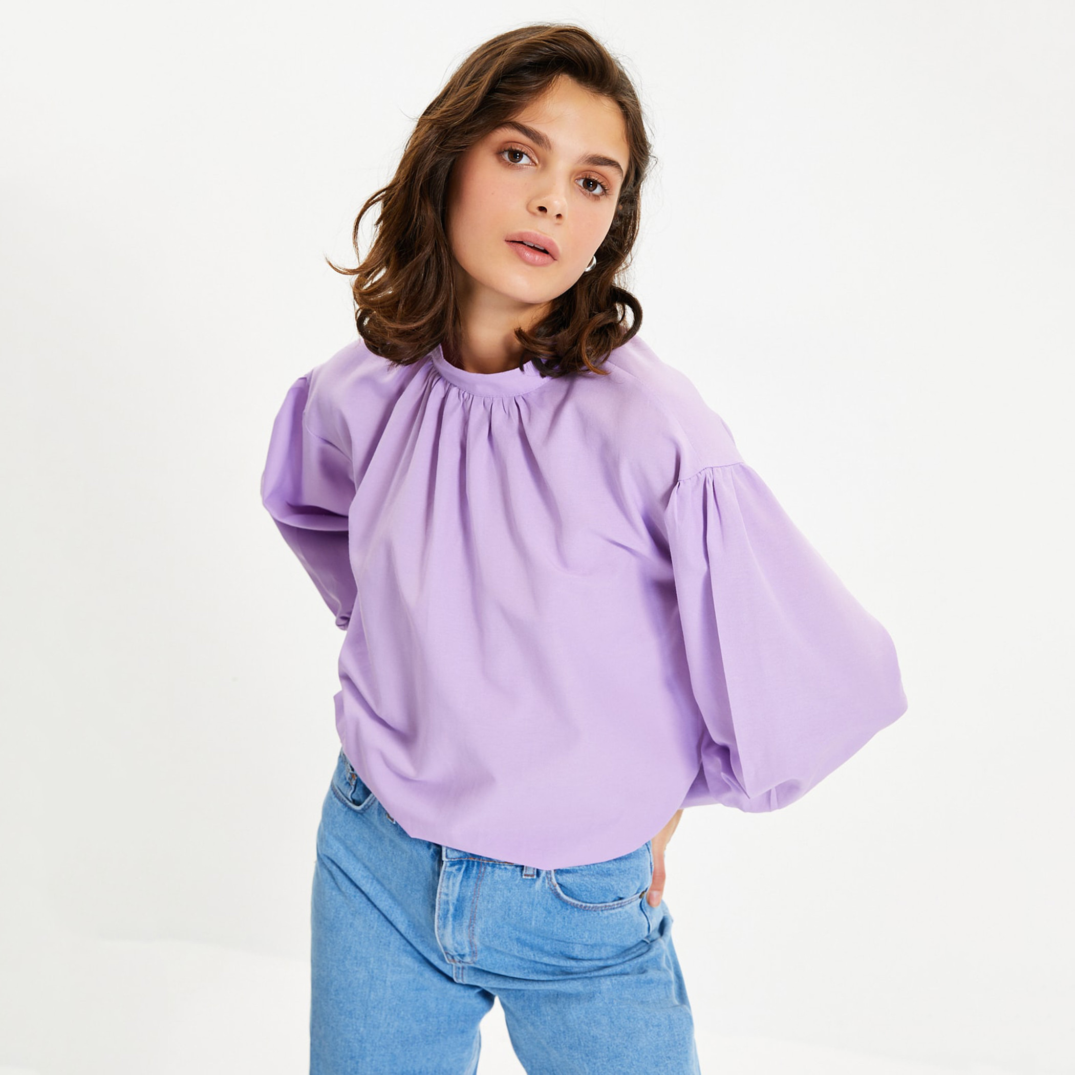 Trendyol Women Solid Long Sleeves Blouse-women-clothing-shirtsandblouses-blouses-image-1