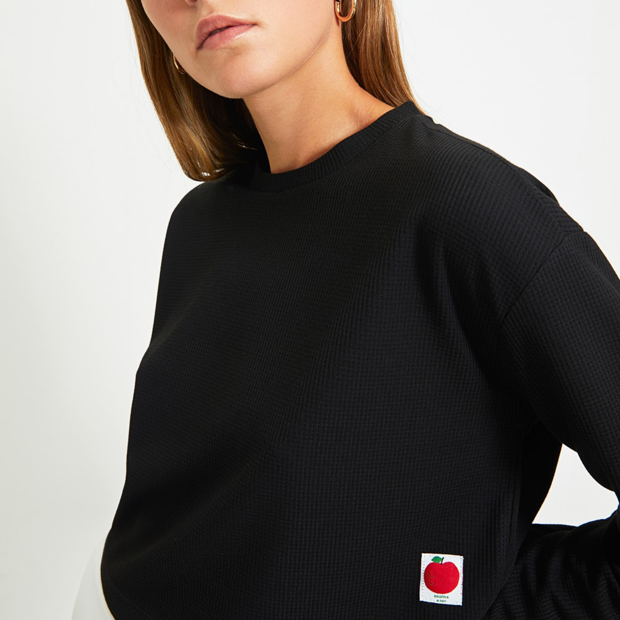 ترينديول أسود قميص-women-clothing-shirtsandblouses-blouses-image-2