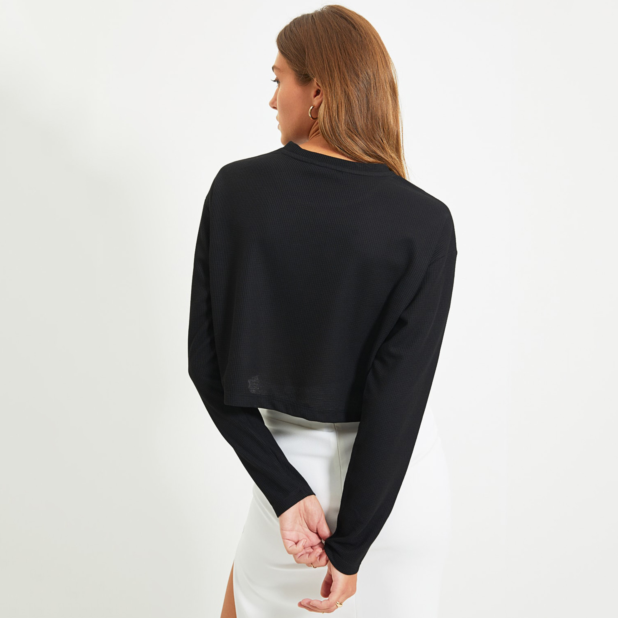 Trendyol Women Knitted Crop Blouse-women-clothing-shirtsandblouses-blouses-image-5