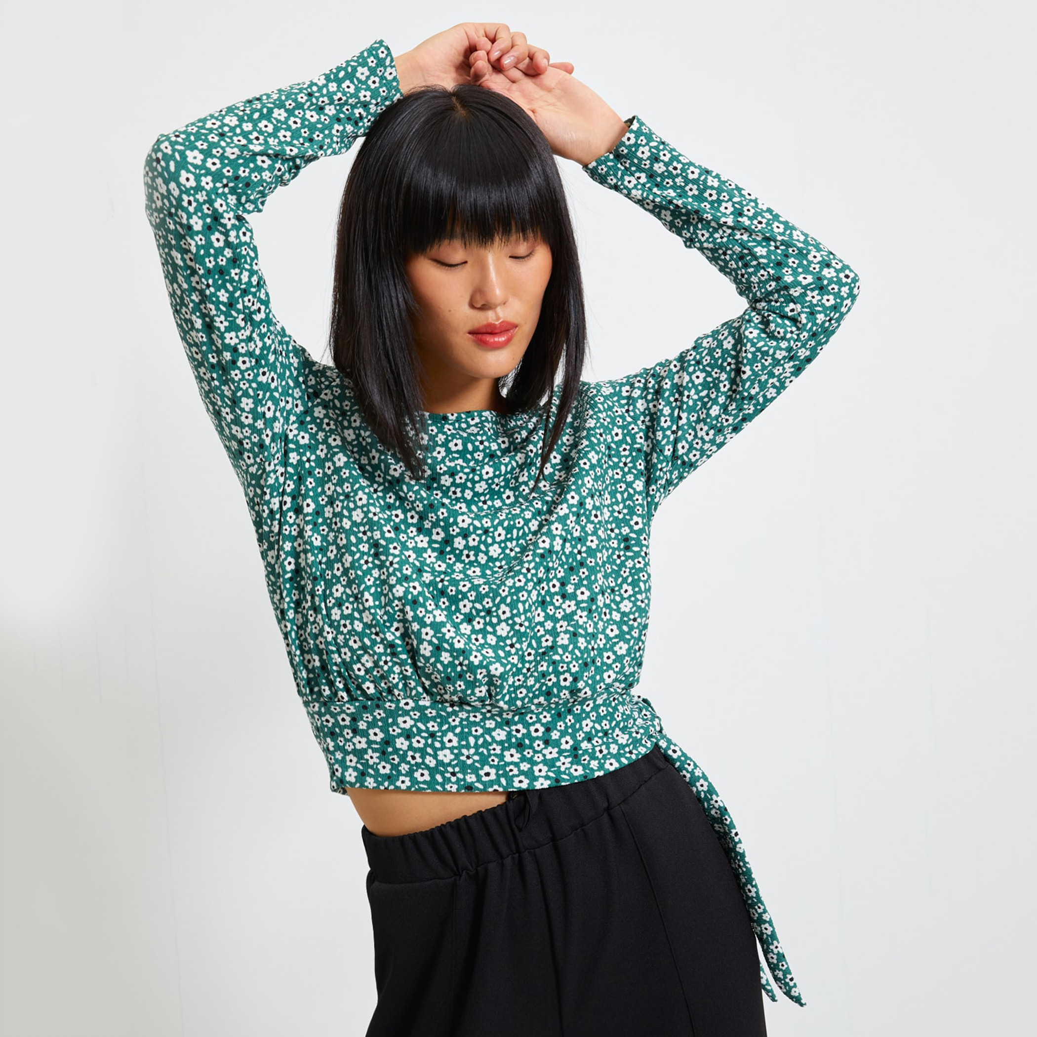 ترينديول أخضر قميص-women-clothing-shirtsandblouses-blouses-image-1
