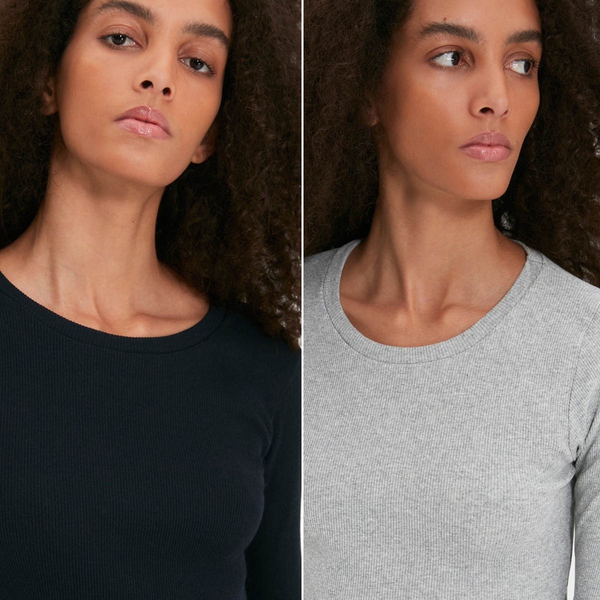 حزمة من 2 بلوزة من ترينديول نسائية محبوكة برقبة دائرية-women-clothing-shirtsandblouses-blouses-image-1