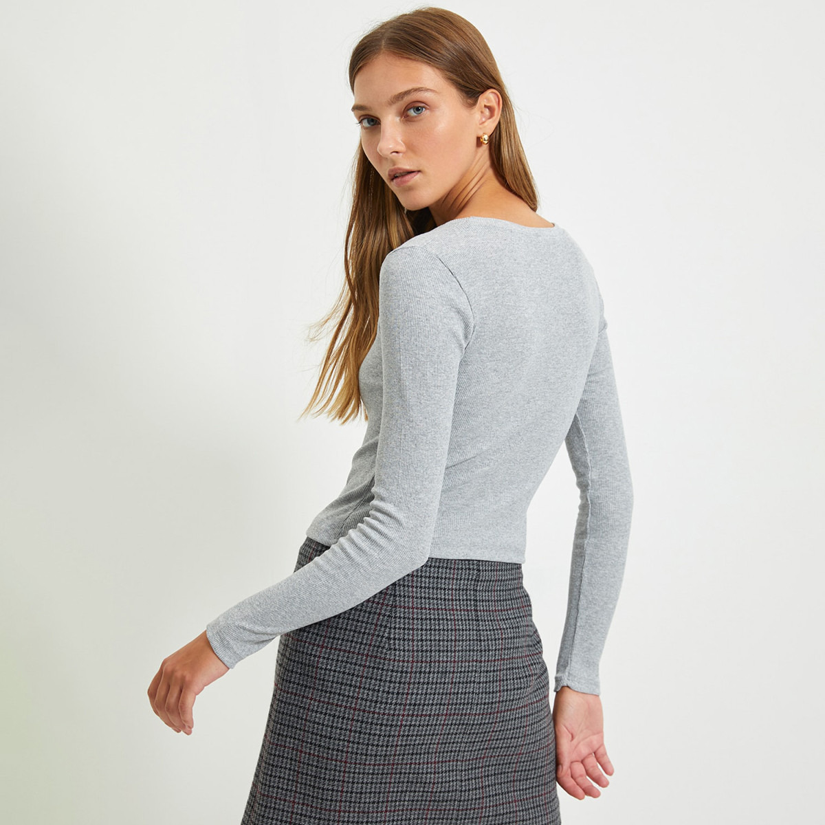 حزمة من 2 بلوزة من ترينديول نسائية محبوكة برقبة دائرية-women-clothing-shirtsandblouses-blouses-image-3