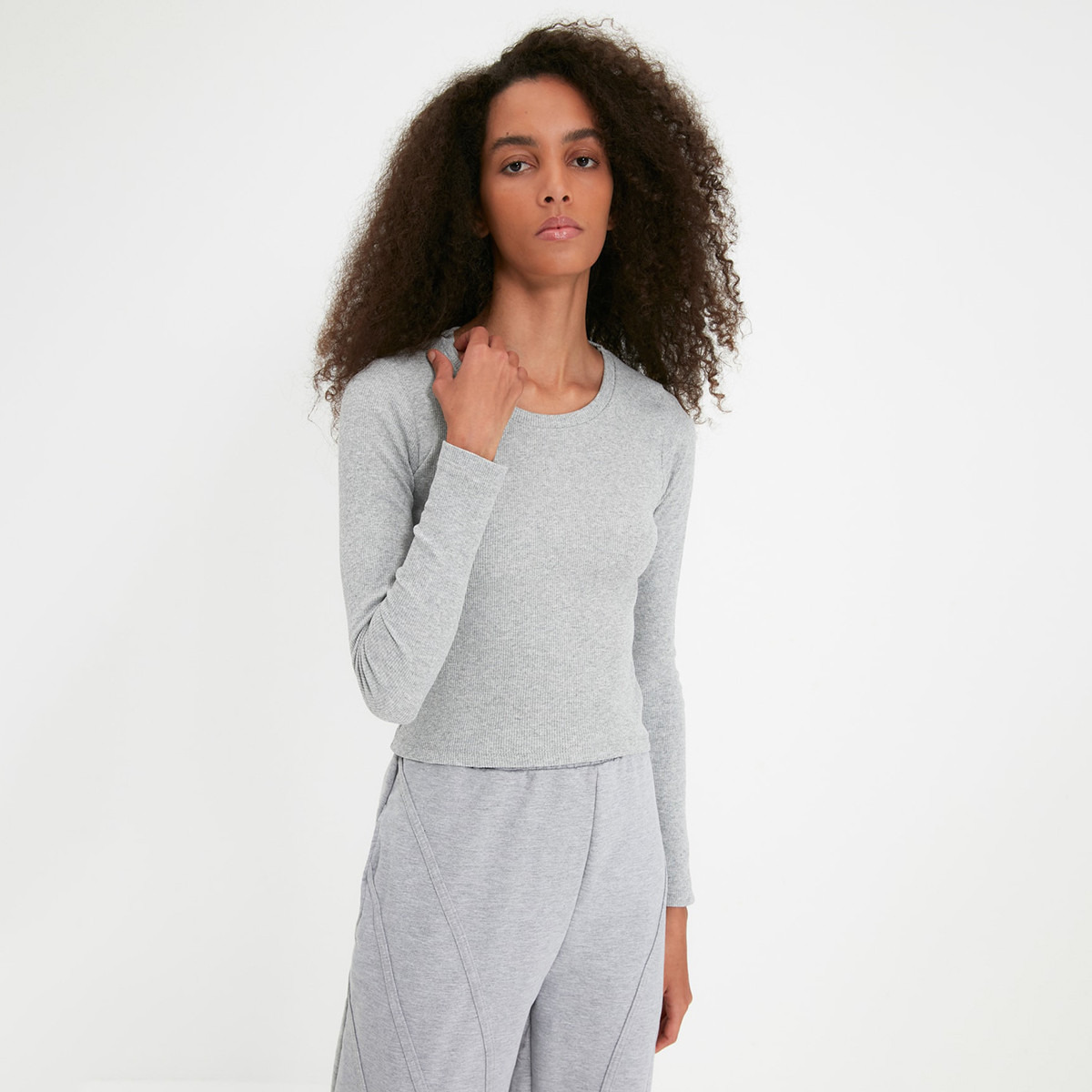 حزمة من 2 بلوزة من ترينديول نسائية محبوكة برقبة دائرية-women-clothing-shirtsandblouses-blouses-image-6