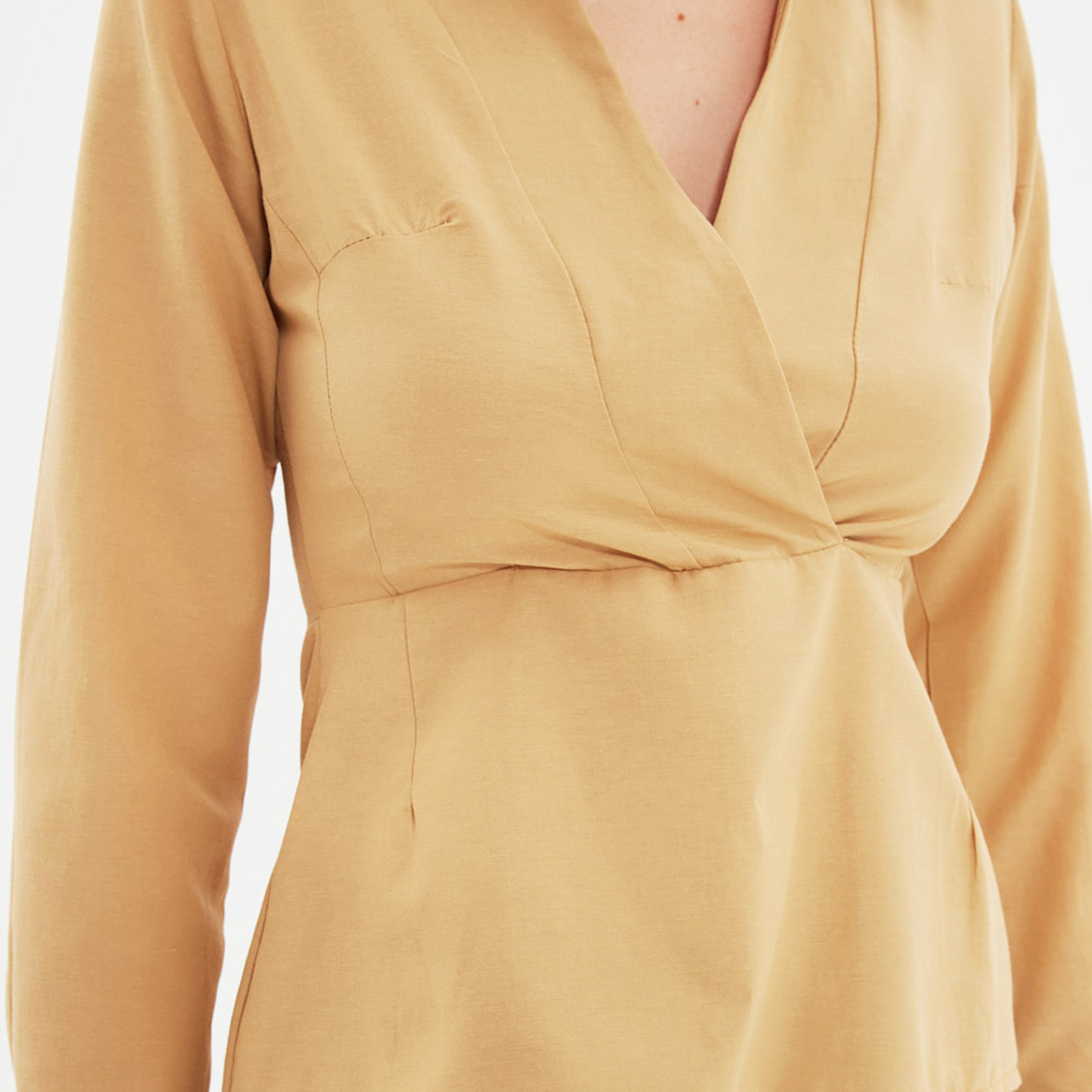 Trendyol Women Solid Collared Neck Blouse-women-clothing-shirtsandblouses-blouses-image-4