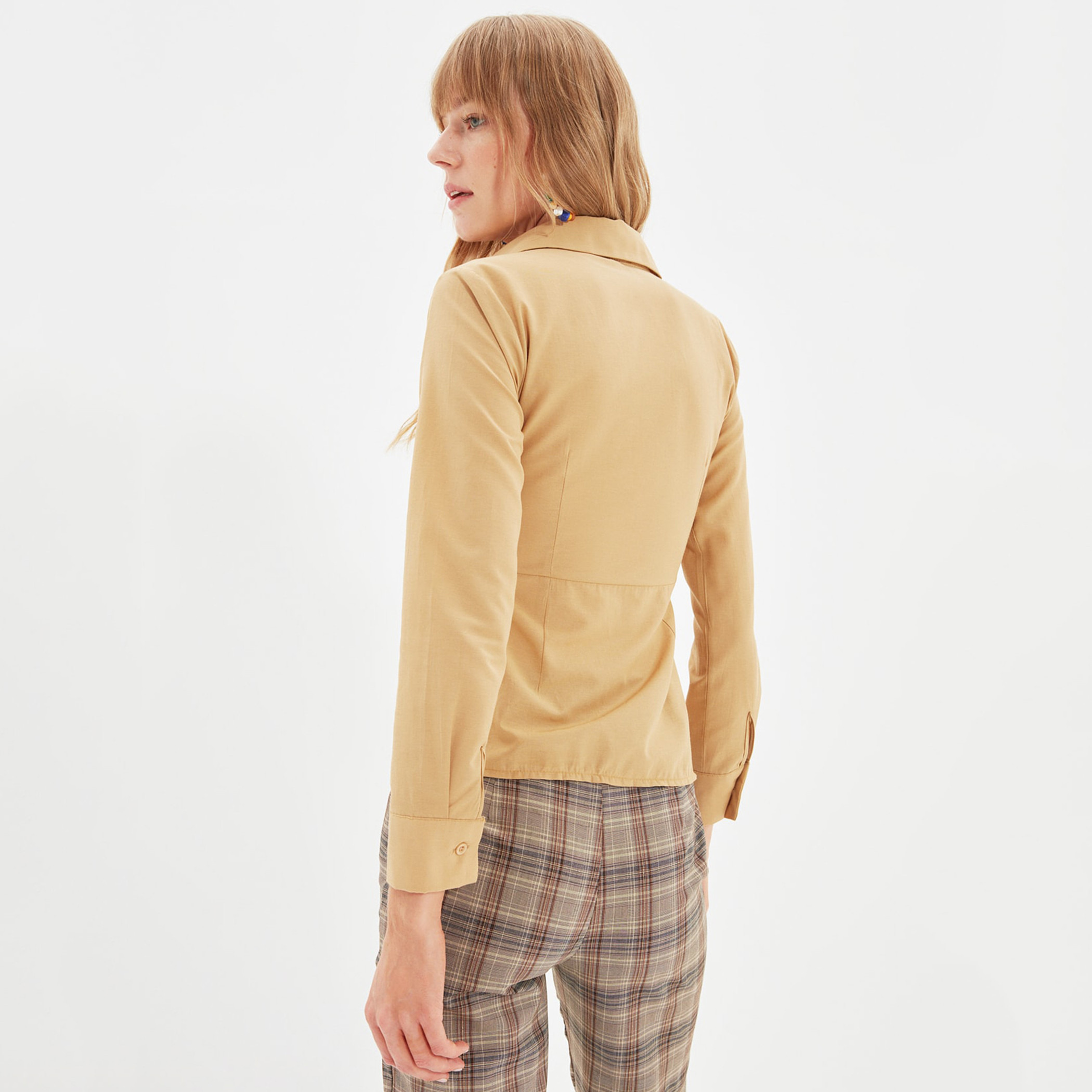 Trendyol Women Solid Collared Neck Blouse-women-clothing-shirtsandblouses-blouses-image-5