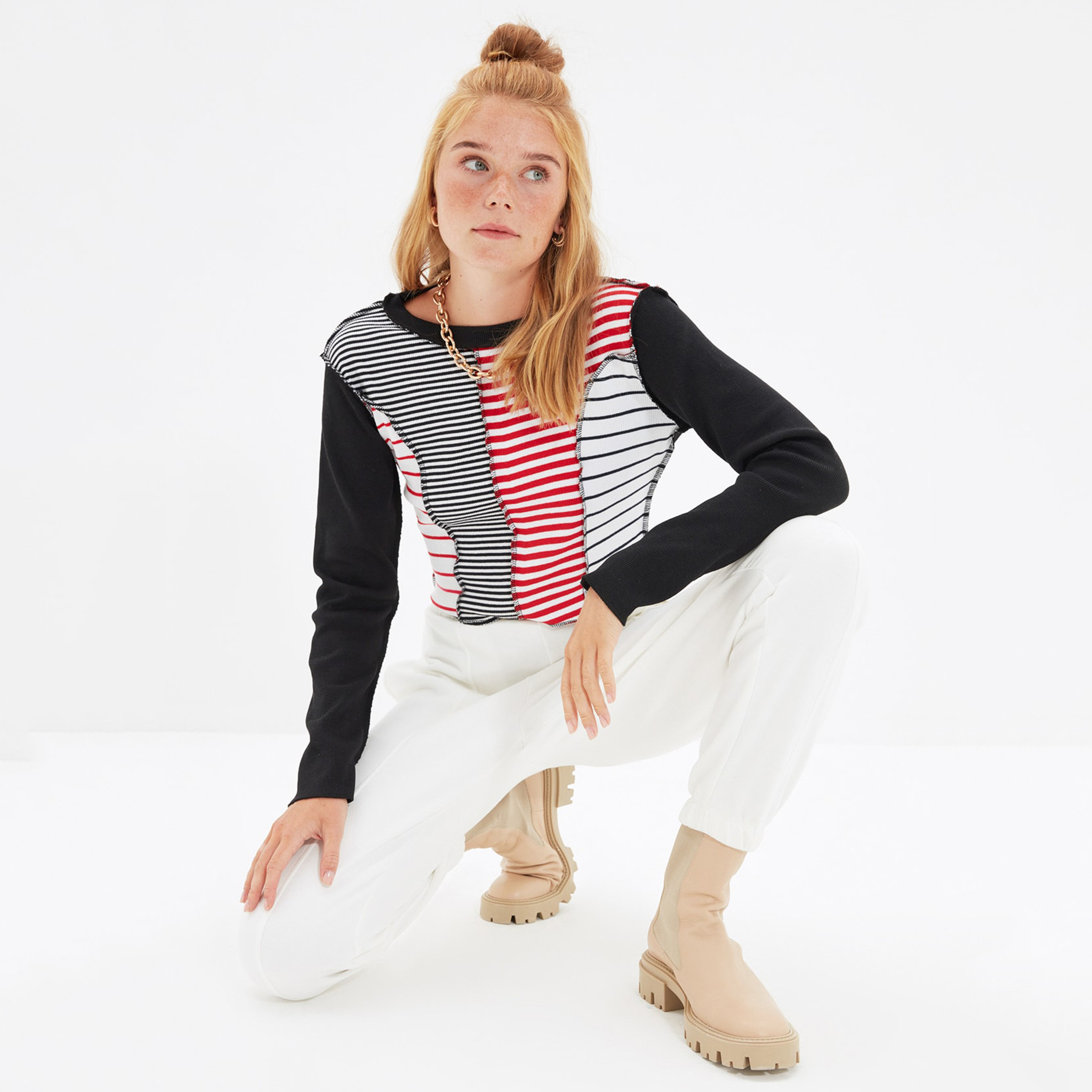 ترينديول متعدد الألوان قميص-women-clothing-shirtsandblouses-blouses-image-1
