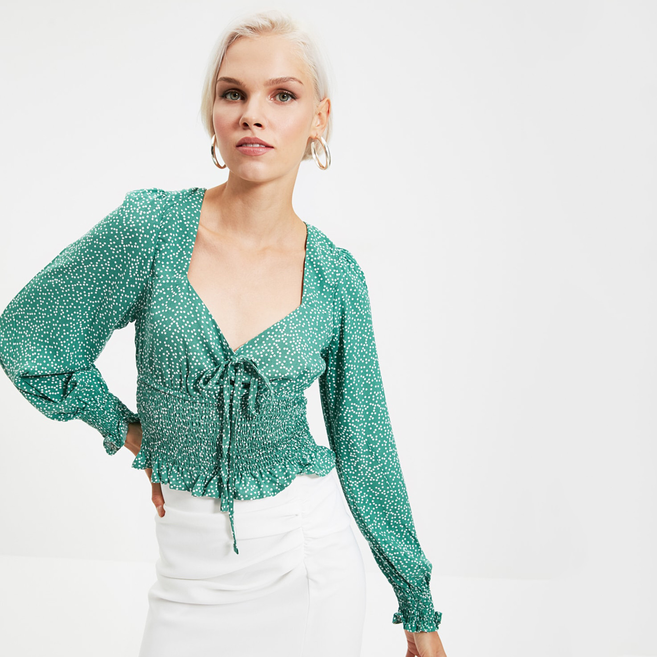 ترينديول أخضر قميص-women-clothing-shirtsandblouses-blouses-image-3