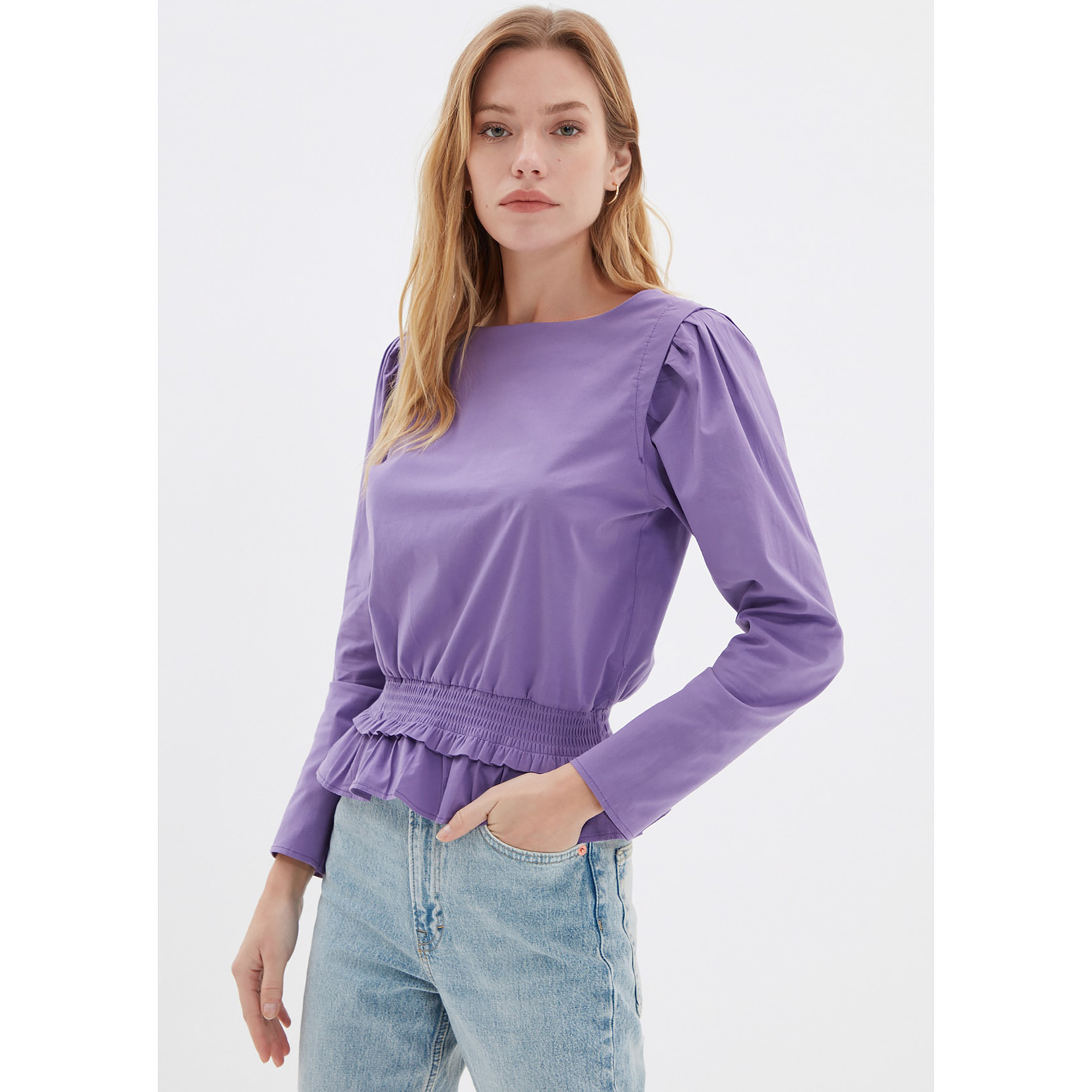 Trendyol Women Solid Long Sleeves Blouse-women-clothing-shirtsandblouses-blouses-image-1