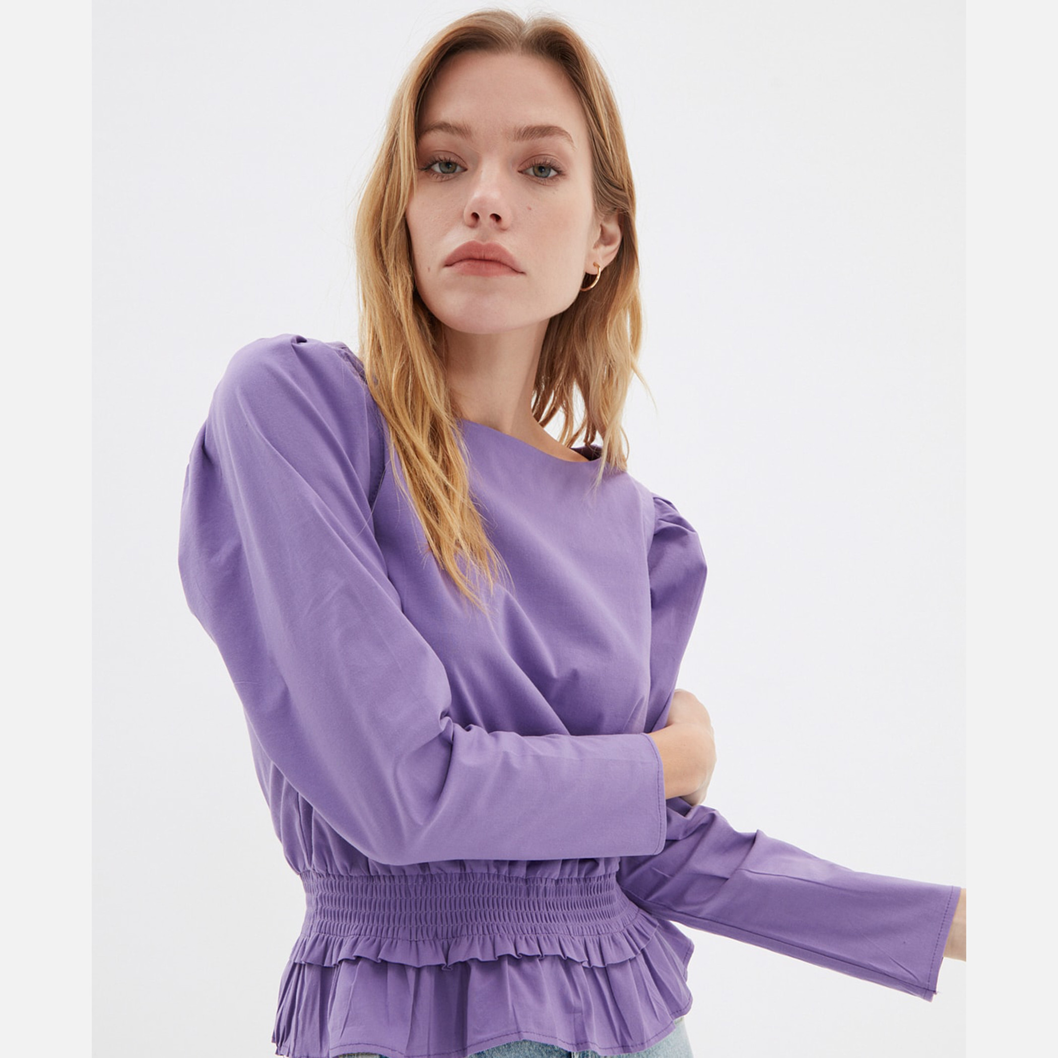 Trendyol Women Solid Long Sleeves Blouse-women-clothing-shirtsandblouses-blouses-image-2