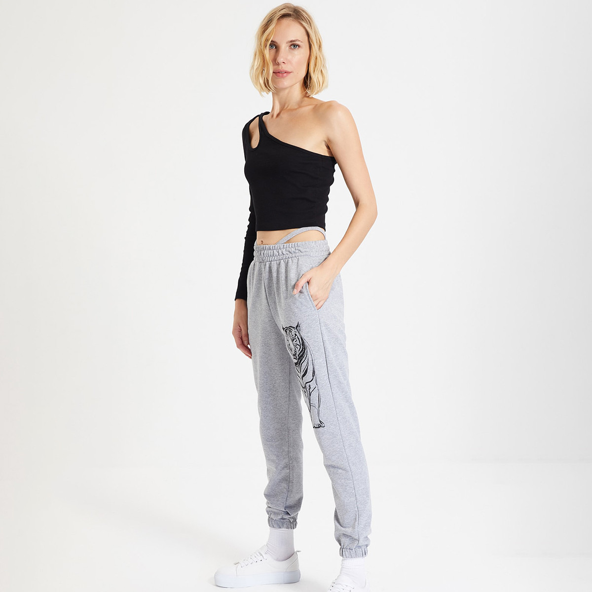 Trendyol Women Animal Print Slant Pocket Jogger-women-clothing-bottoms-joggers-image-2
