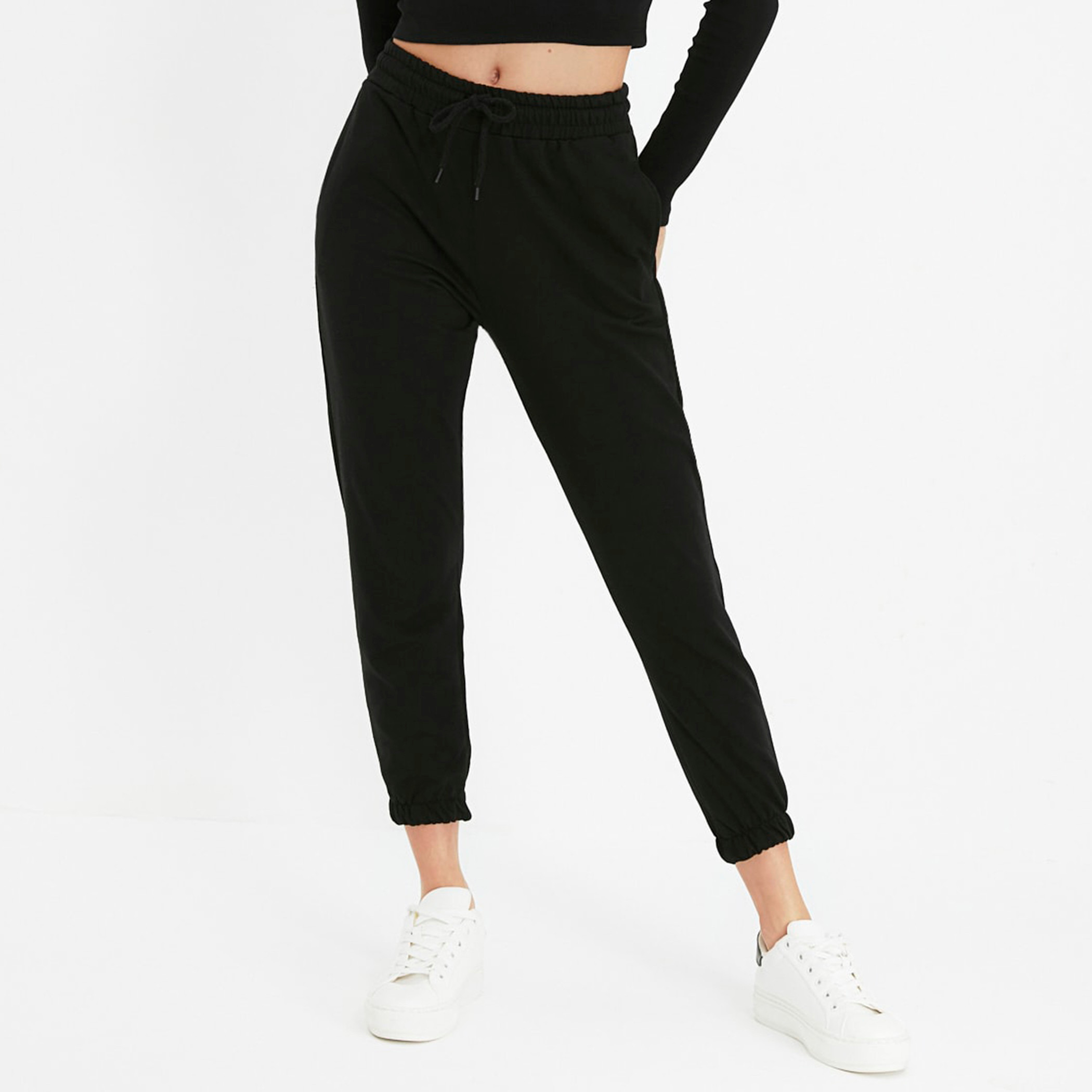 Trendyol Women Solid Pocket Detail Drawstring Jogger-women-clothing-bottoms-joggers-image-4