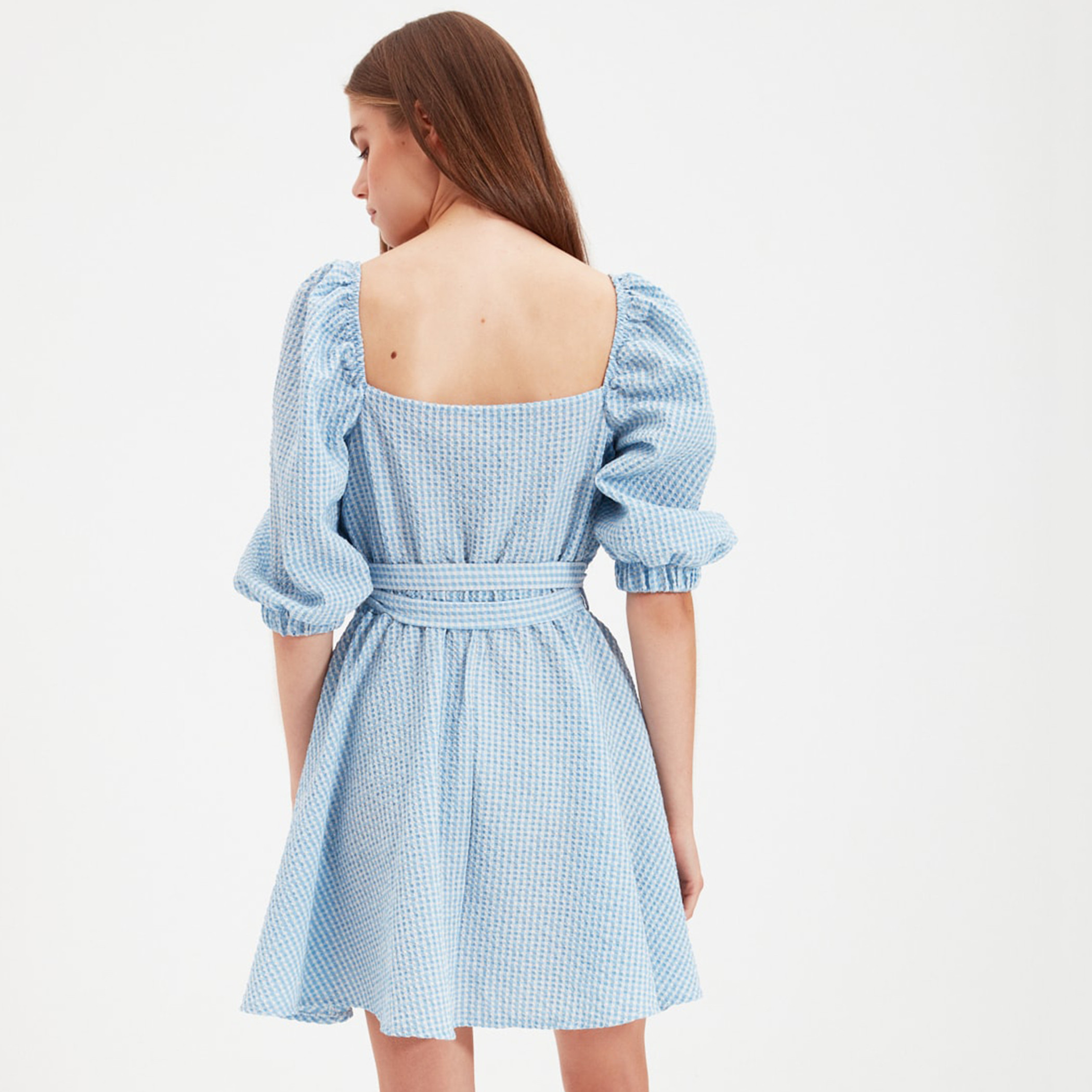 ترينديول أزرق قصير فستان-women-clothing-dresses-image-5
