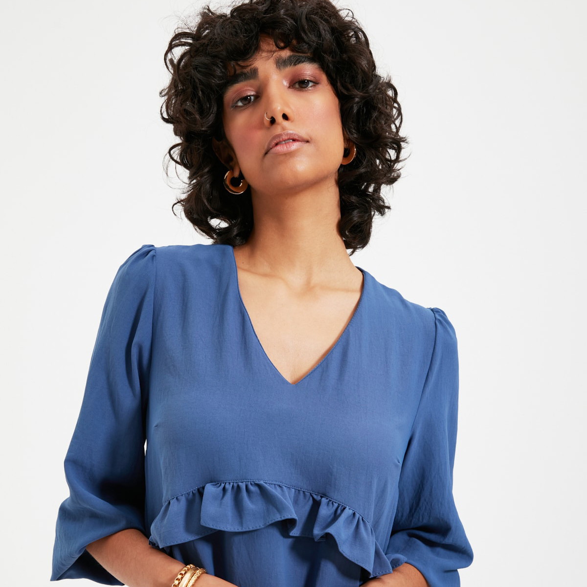 ترينديول أزرق متوسط الطول فستان-women-clothing-dresses-image-3