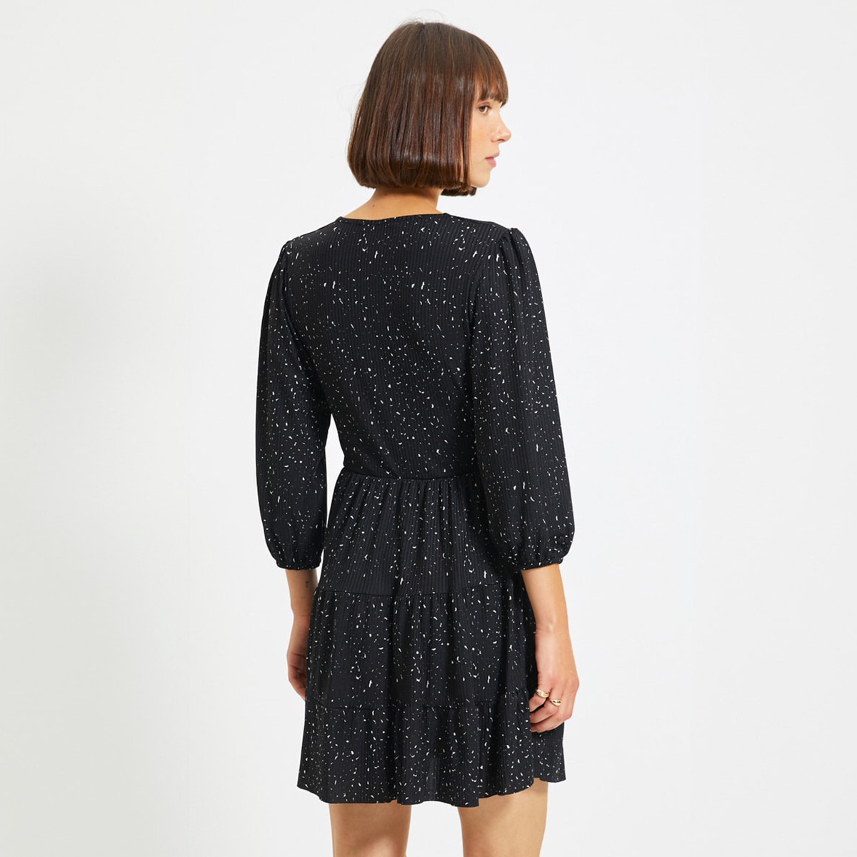 ترينديول أسود قصير فستان-women-clothing-dresses-image-5