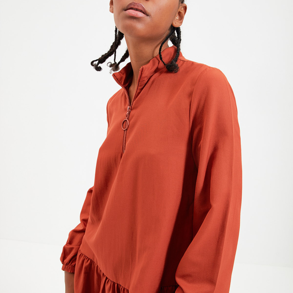 Trendyol Women Solid Zip Closure Mini Dress-women-clothing-dresses-image-4