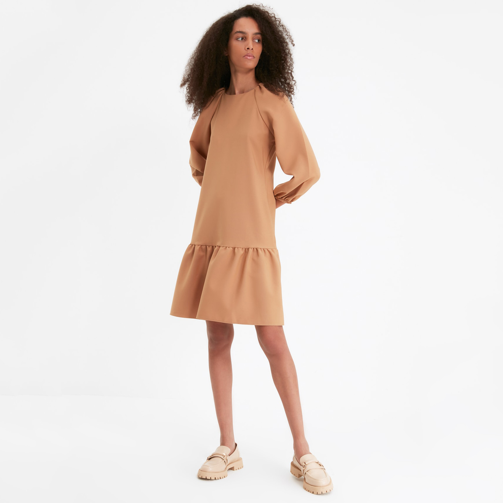 Trendyol Women Solid Back Zipper Shift Dress-women-clothing-dresses-image-1