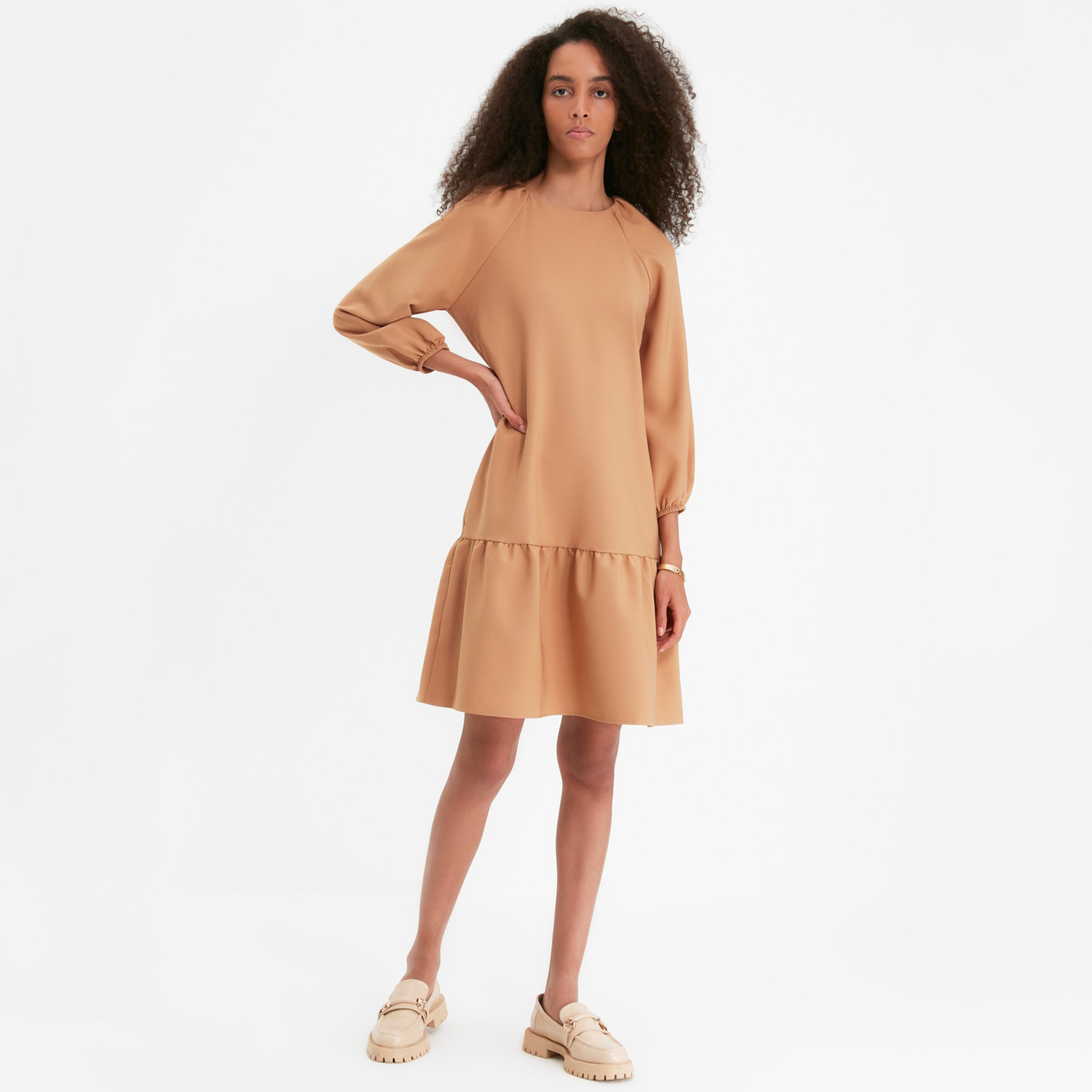 Trendyol Women Solid Back Zipper Shift Dress-women-clothing-dresses-image-2