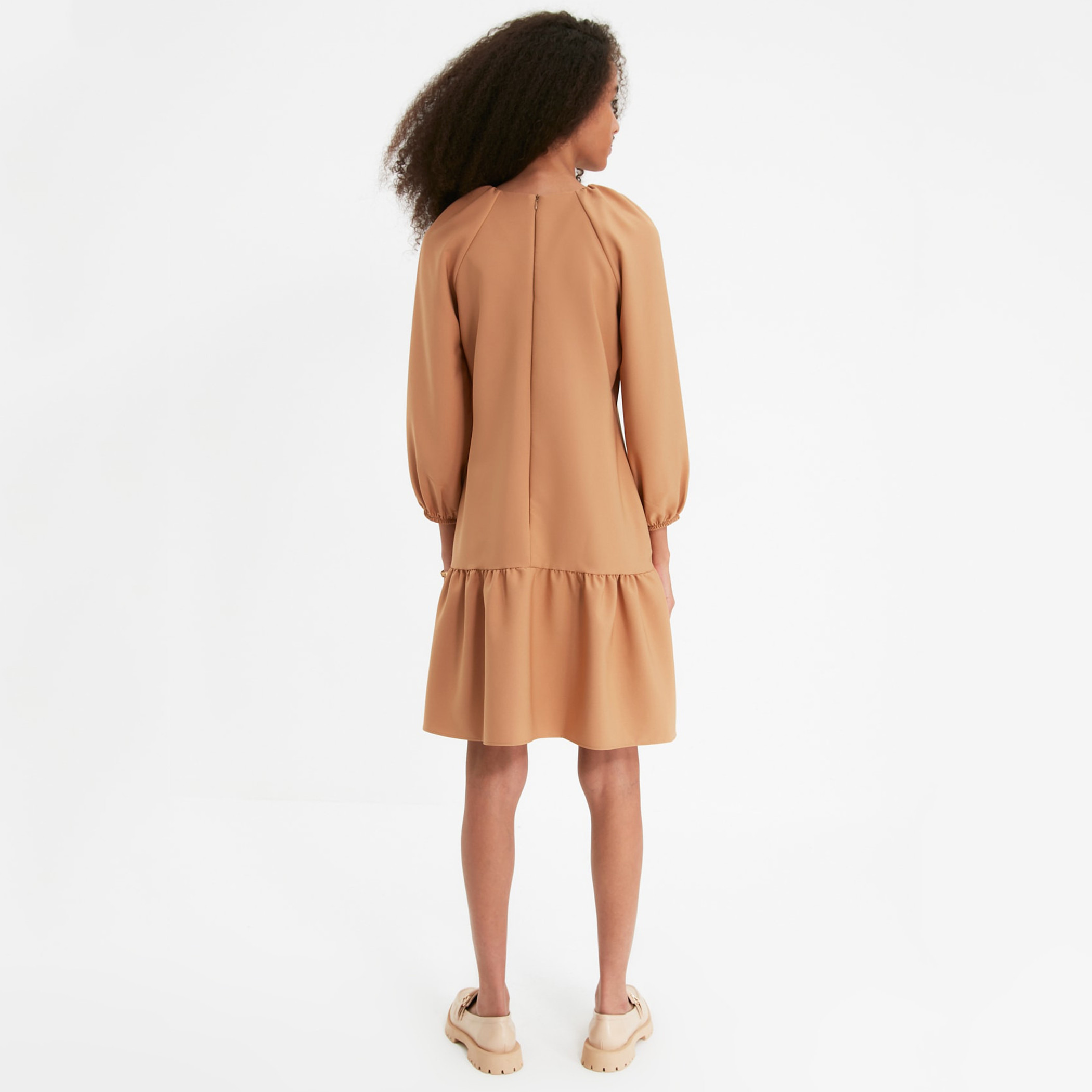 Trendyol Women Solid Back Zipper Shift Dress-women-clothing-dresses-image-5
