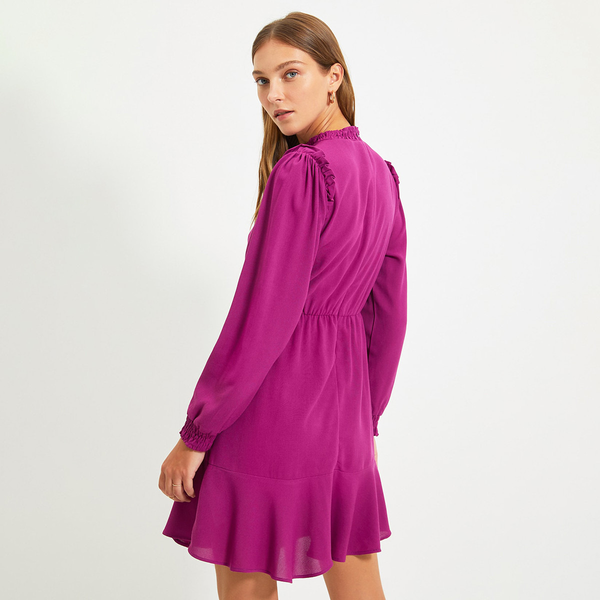 ترينديول نفسجي قصير فستان-women-clothing-dresses-image-5