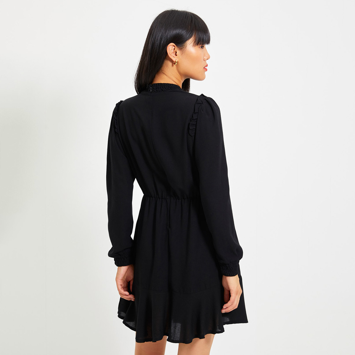 Trendyol Women Ruffle Ruffled Neck Mini Dress-women-clothing-dresses-image-5