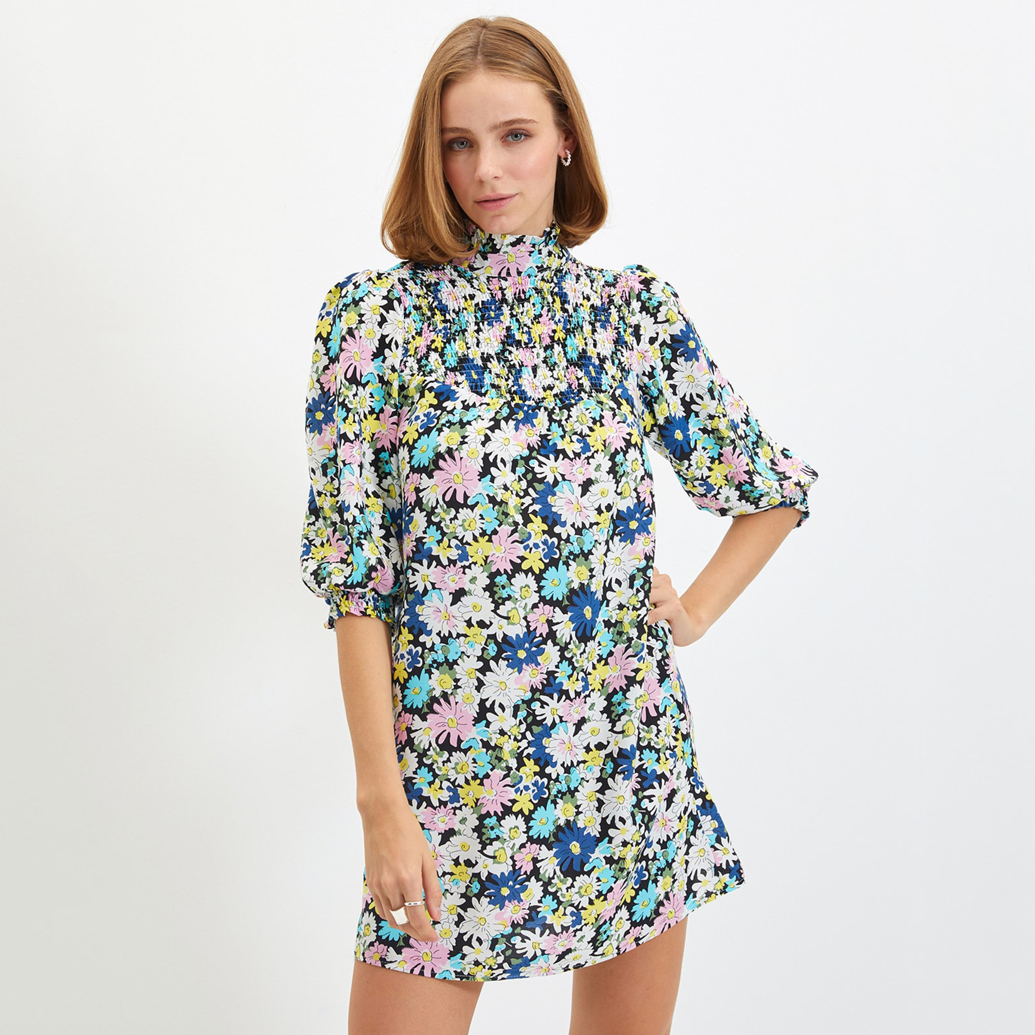 ترينديول أسود قصير فستان-women-clothing-dresses-image-2
