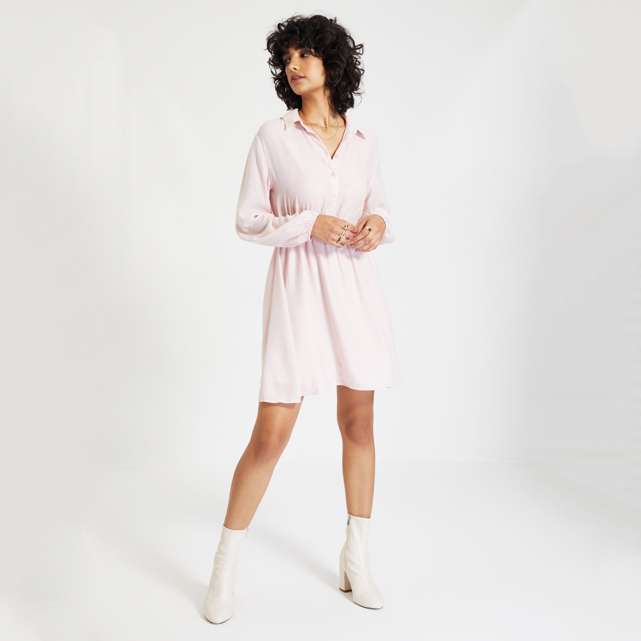 ترينديول لون القرنفل قصير فستان-women-clothing-dresses-image-1