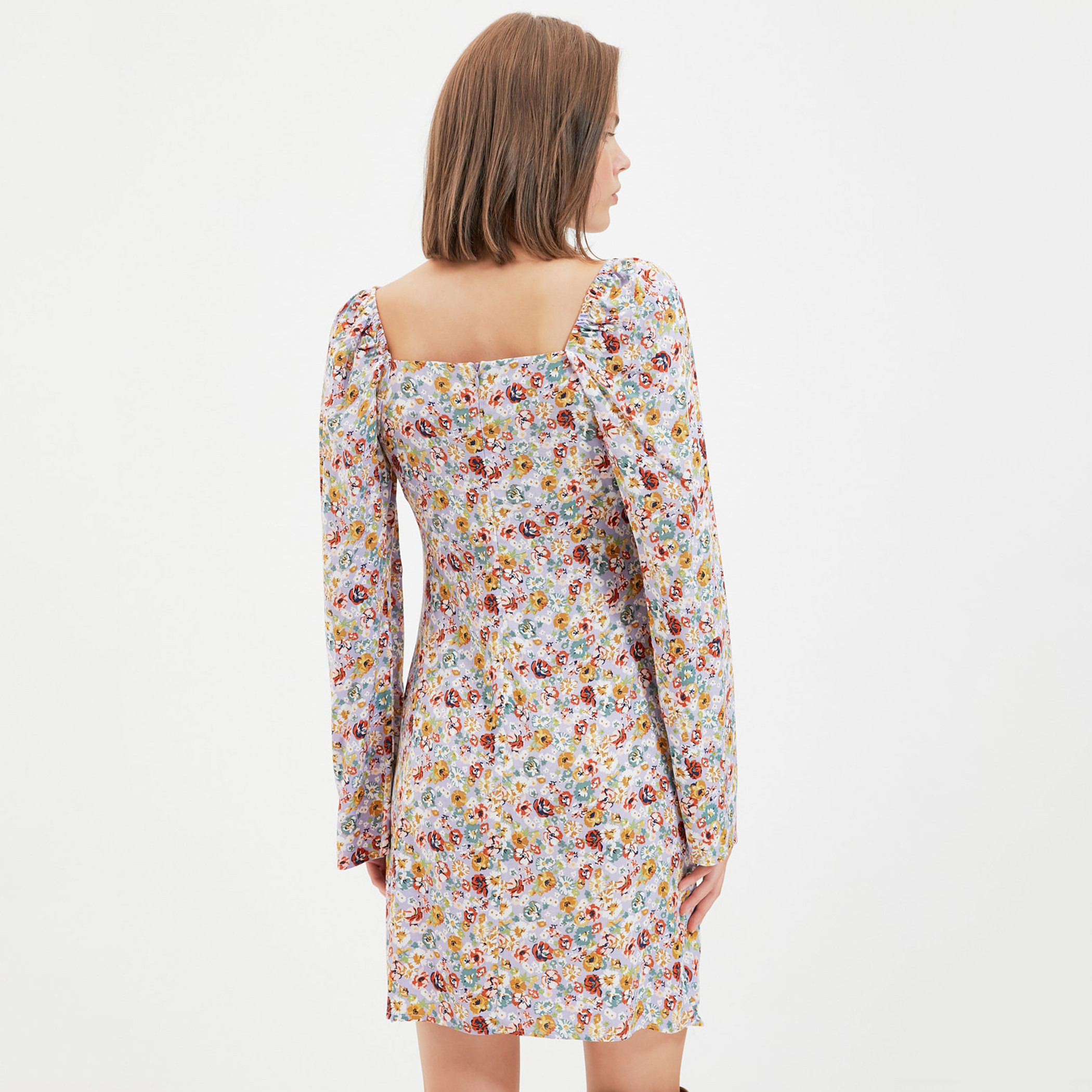 Trendyol Women Floral Back Zipper Dress-women-clothing-dresses-image-5