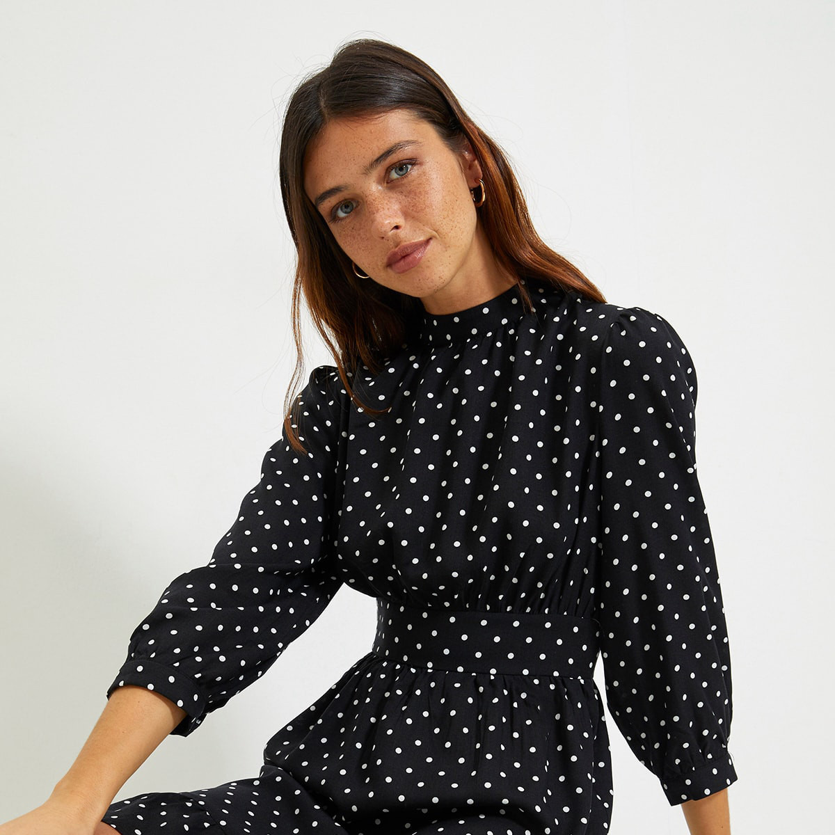 ترينديول أسود قصير فستان-women-clothing-dresses-image-1