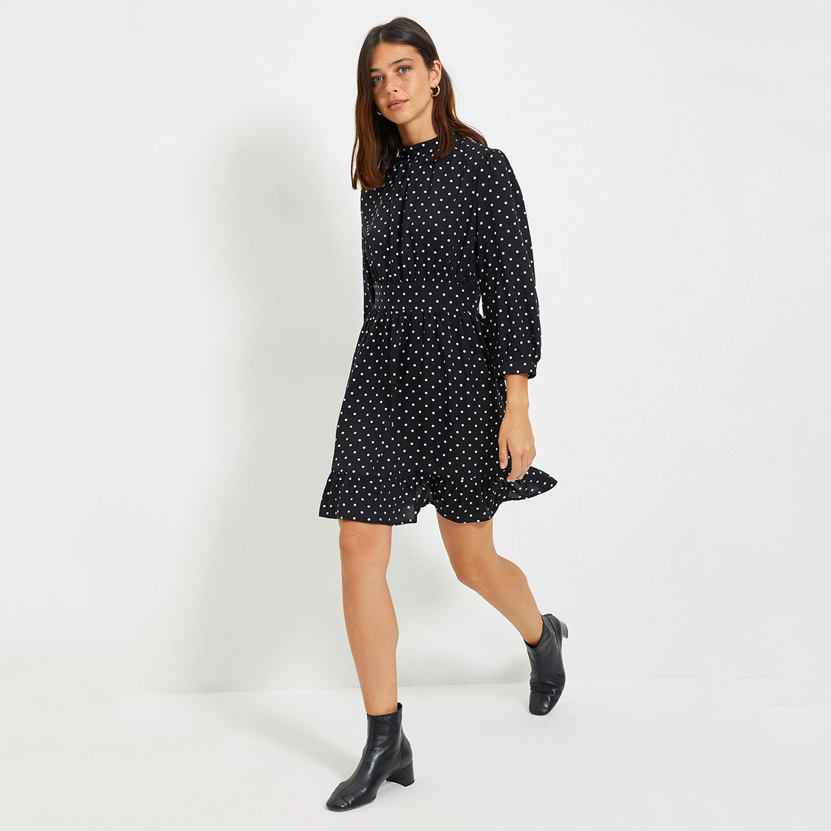 ترينديول أسود قصير فستان-women-clothing-dresses-image-3