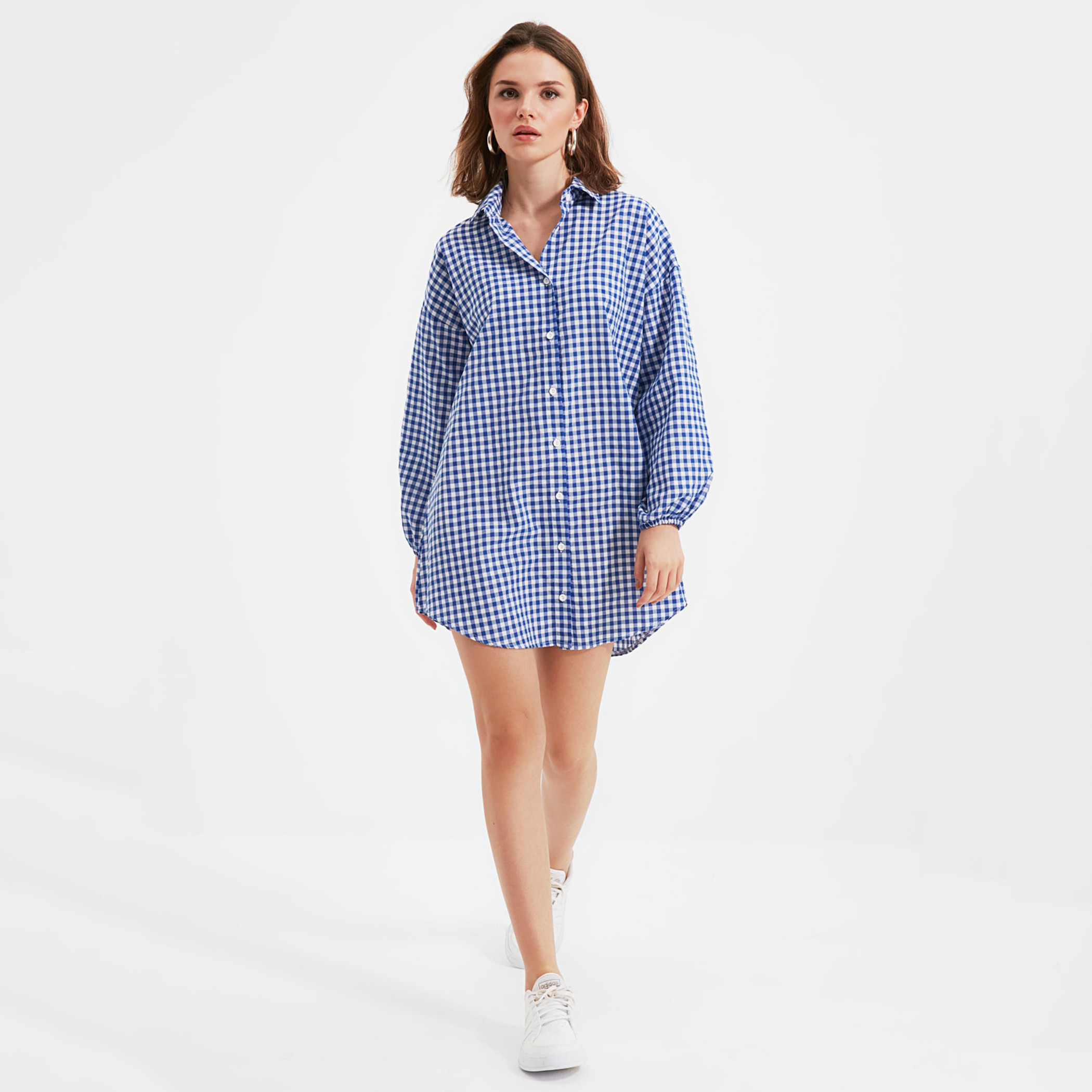 ترينديول أزرق قصير فستان-women-clothing-dresses-image-1