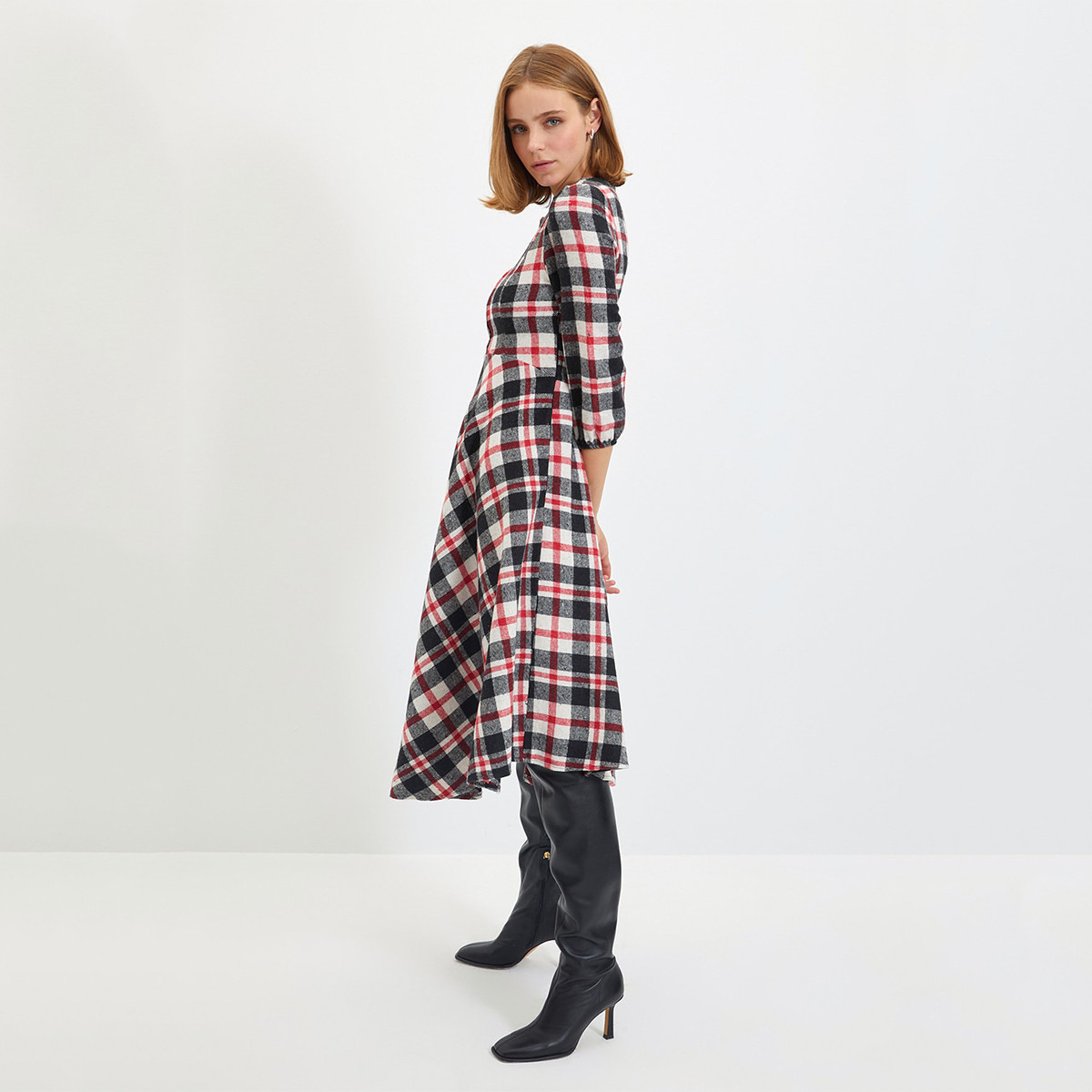 ترينديول متعدد الألوان متوسط الطول فستان-women-clothing-dresses-image-4