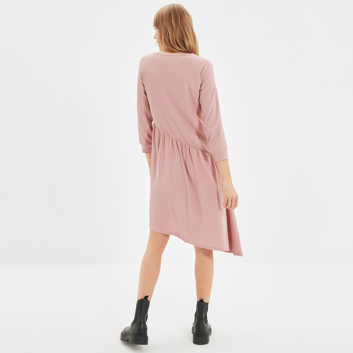 Trendyol Women Solid Asymmetric Dress-women-clothing-dresses-image-4
