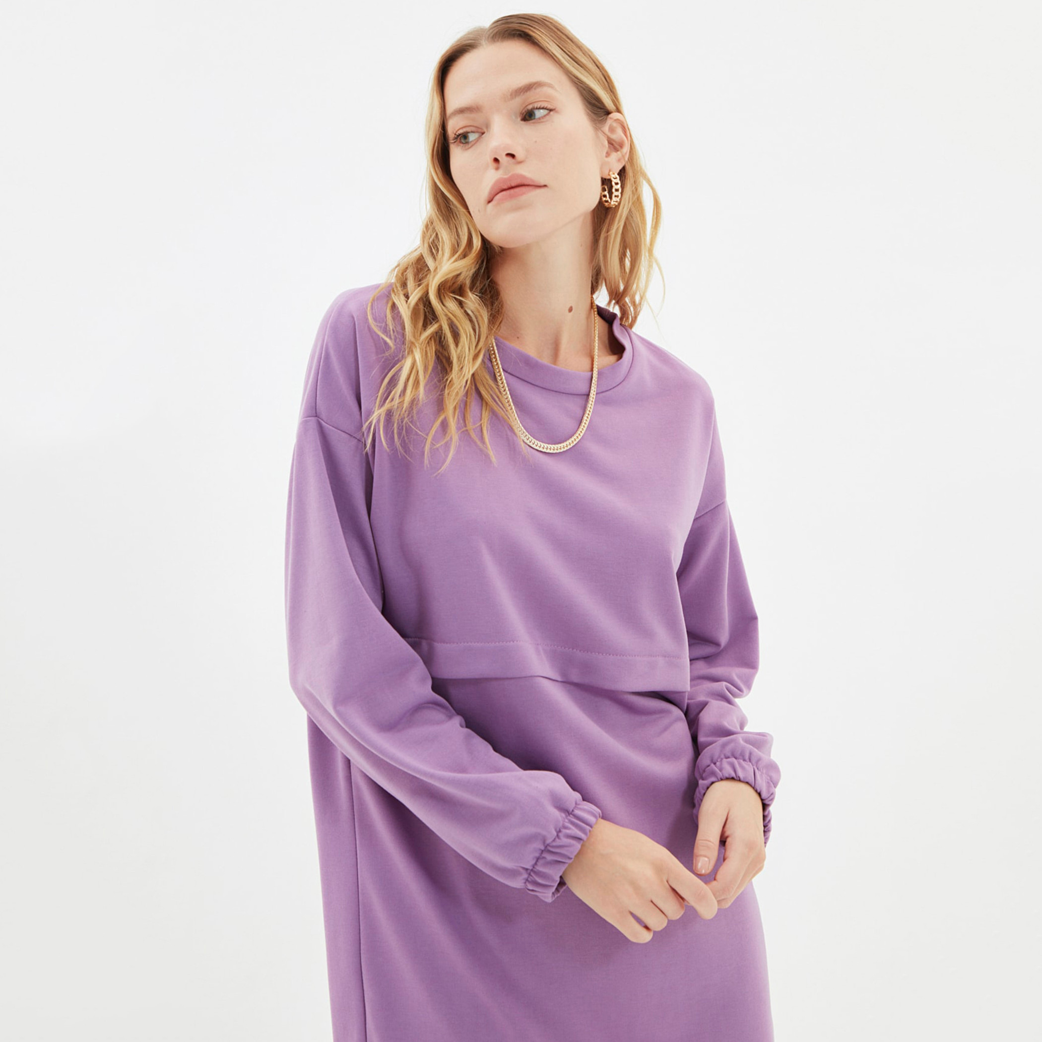 ترينديول نفسجي قصير فستان-women-clothing-dresses-image-3