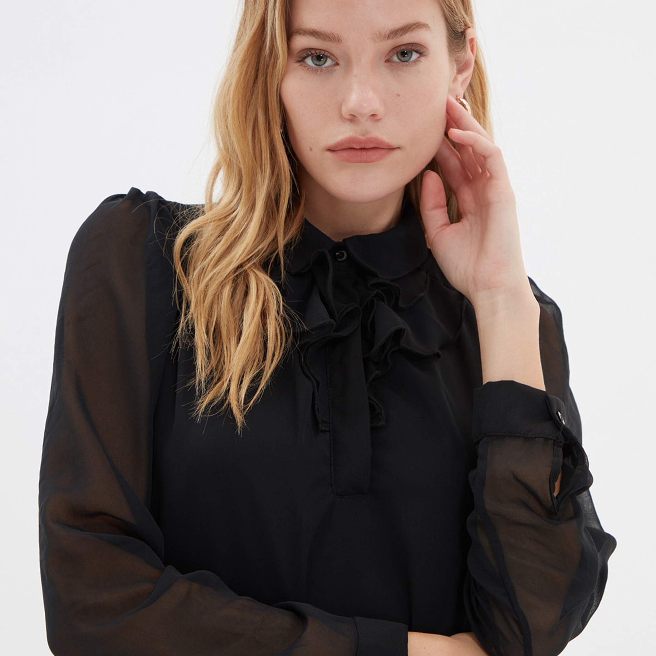 ترينديول أسود قصير فستان-women-clothing-dresses-image-3