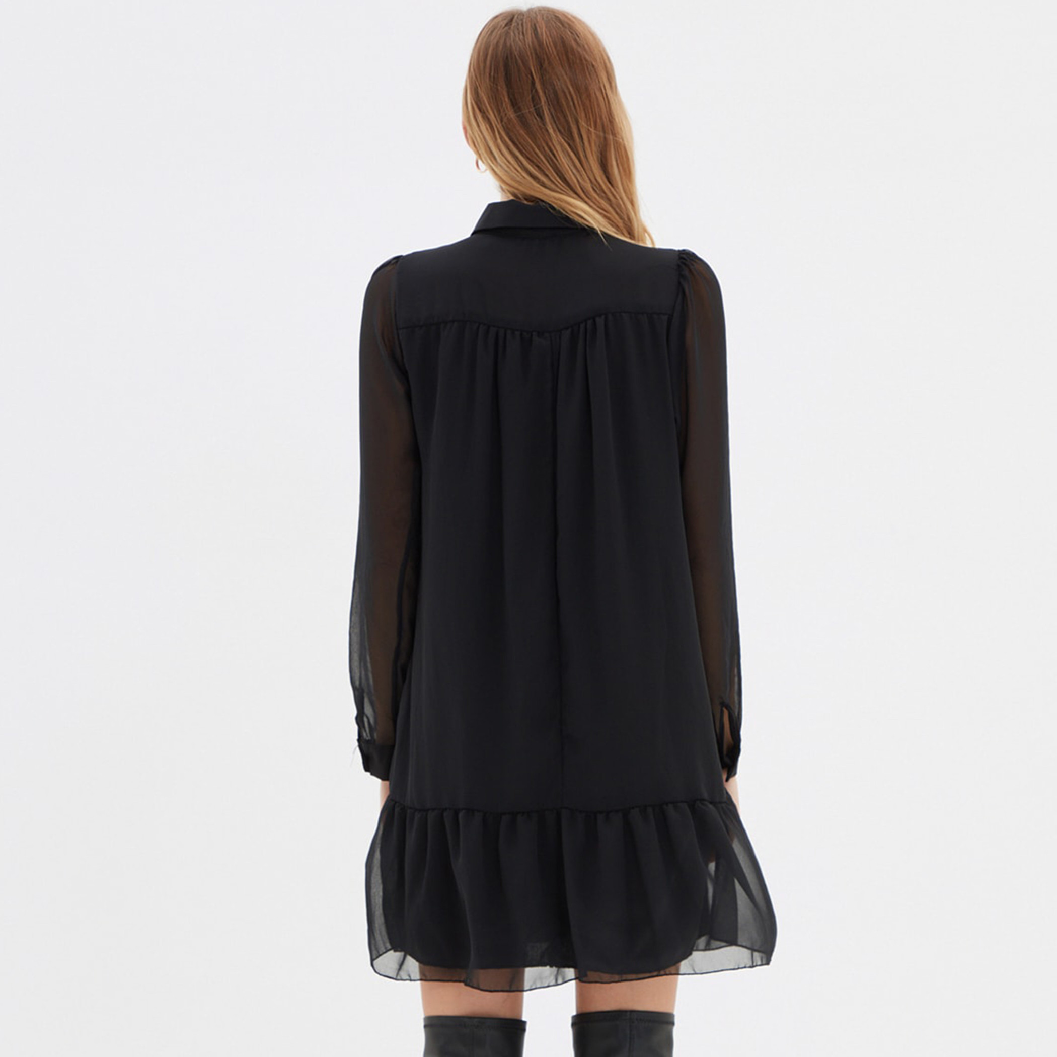 ترينديول أسود قصير فستان-women-clothing-dresses-image-5