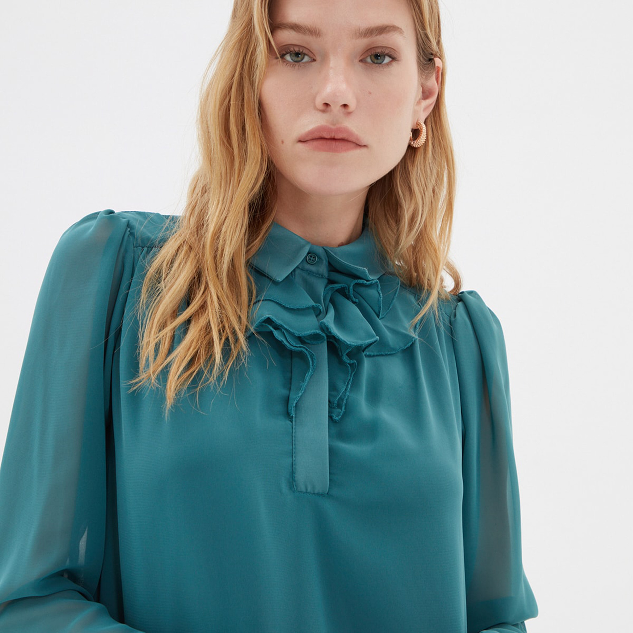 ترينديول أخضر قصير فستان-women-clothing-dresses-image-3