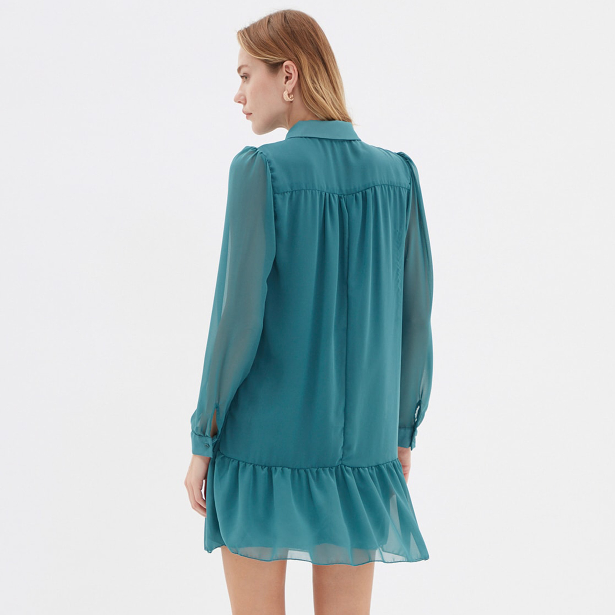 Trendyol Women Solid Collared Neck Mini Dress-women-clothing-dresses-image-5