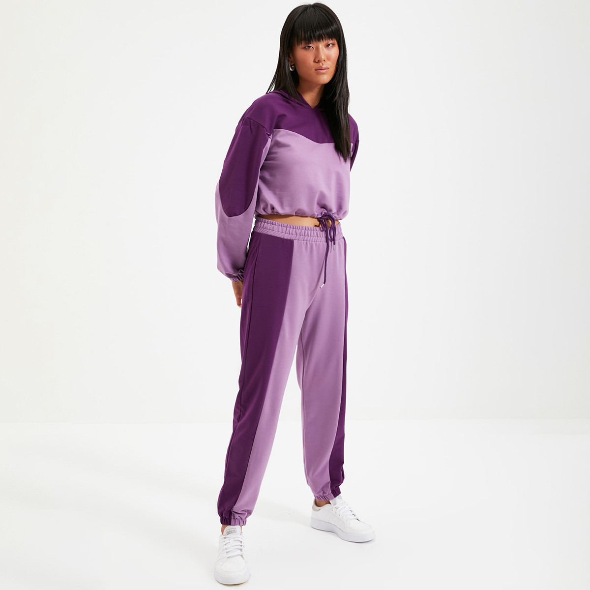 Trendyol Women Colour Blocking Sweatsuit Set-women-clothing-sportswearandactivewear-trackpantsandtracksuits-image-3