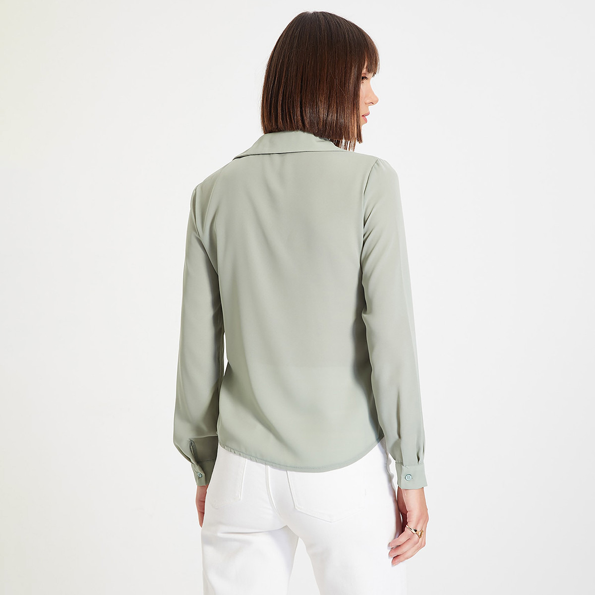 Trendyol Women Solid Long Sleeves Shirt-women-clothing-shirtsandblouses-blouses-image-2