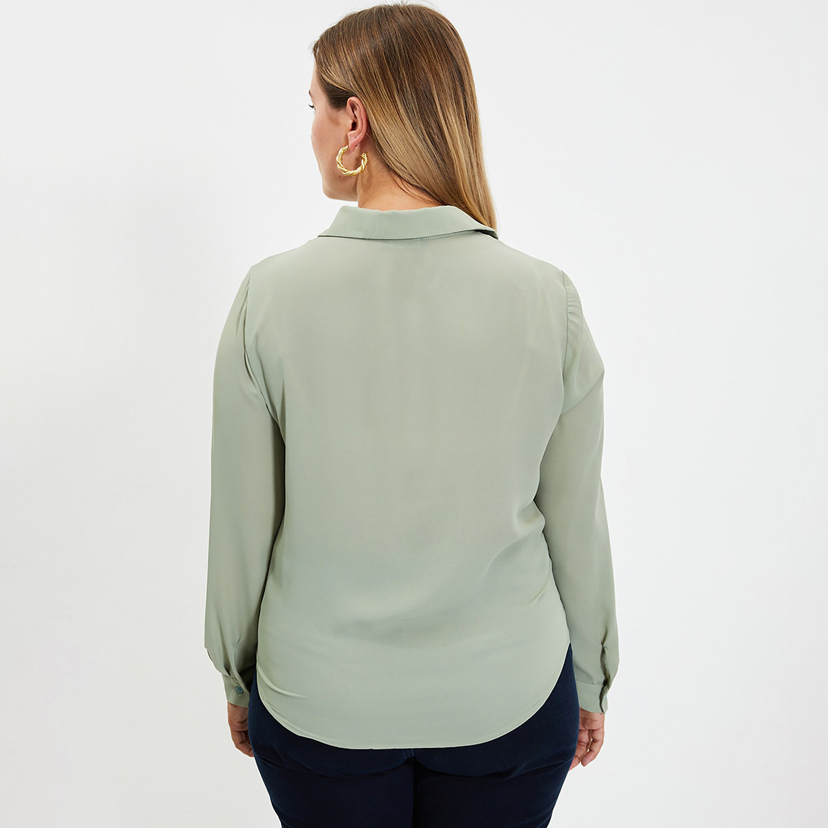 Trendyol Women Solid Long Sleeves Shirt-women-clothing-shirtsandblouses-blouses-image-6