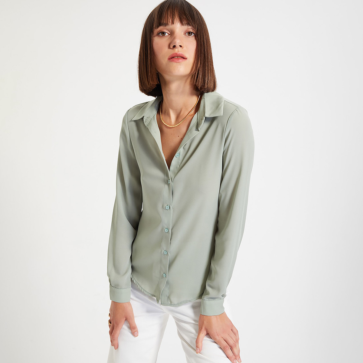 Trendyol Women Solid Long Sleeves Shirt-women-clothing-shirtsandblouses-blouses-image-7