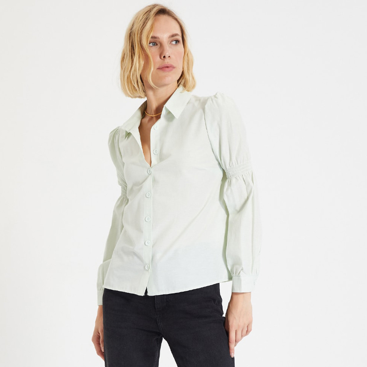 Trendyol Women Solid Long Sleeves Shirt-women-clothing-shirtsandblouses-blouses-image-7