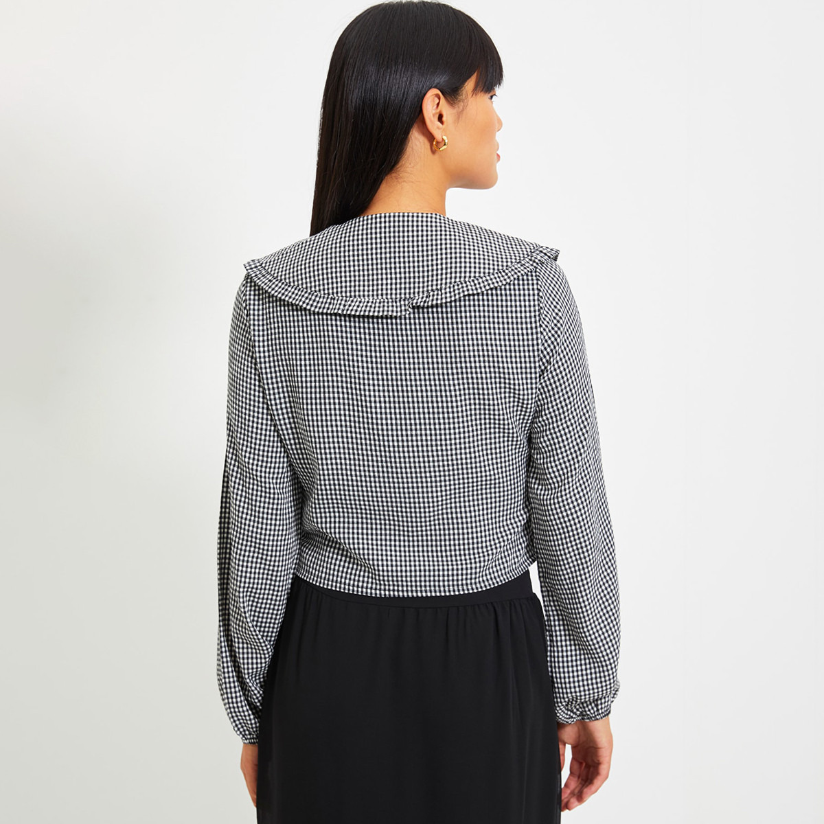 Trendyol Women Checked Long Sleeves Shirt-women-clothing-shirtsandblouses-blouses-image-5
