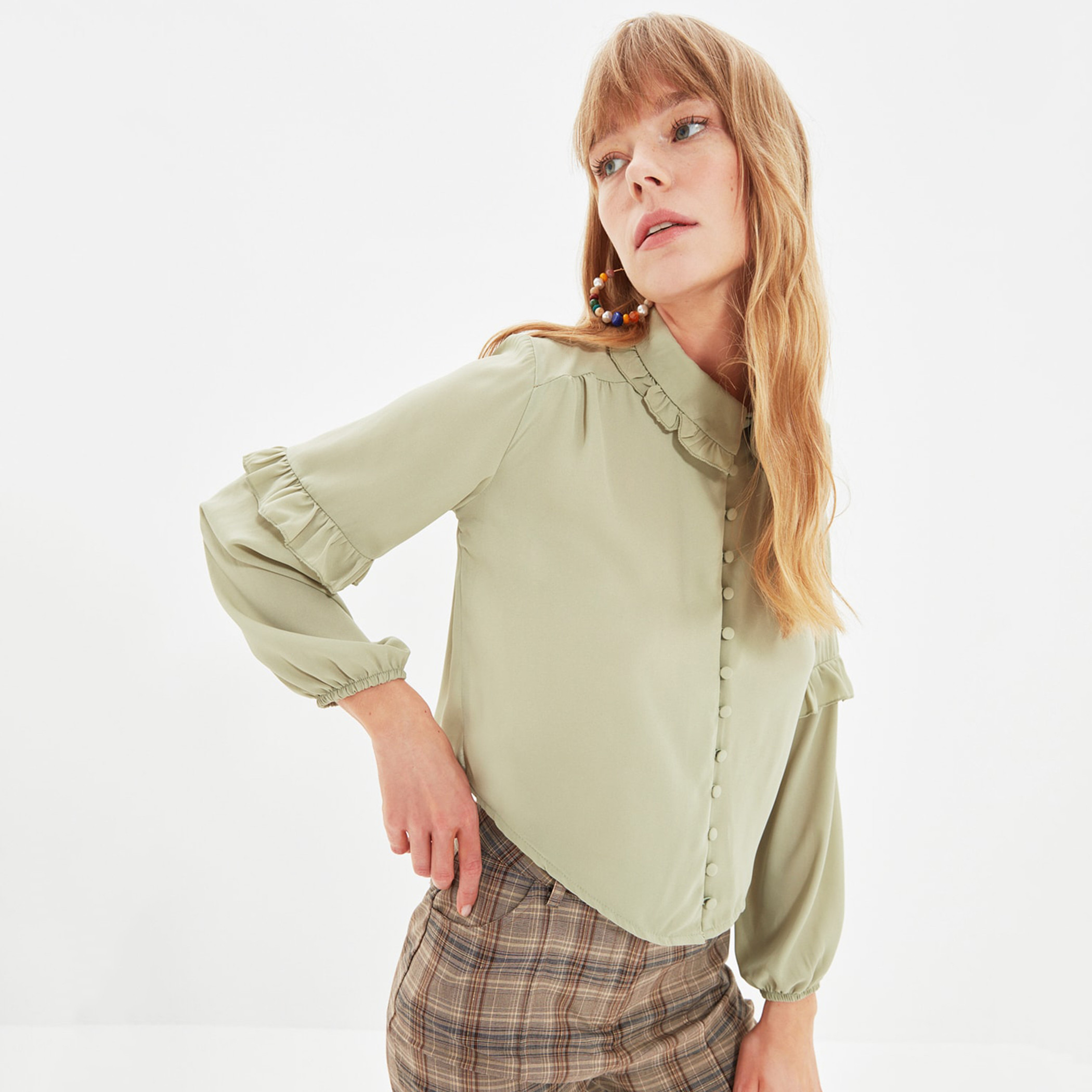ترينديول أخضر قميص-women-clothing-shirtsandblouses-blouses-image-3