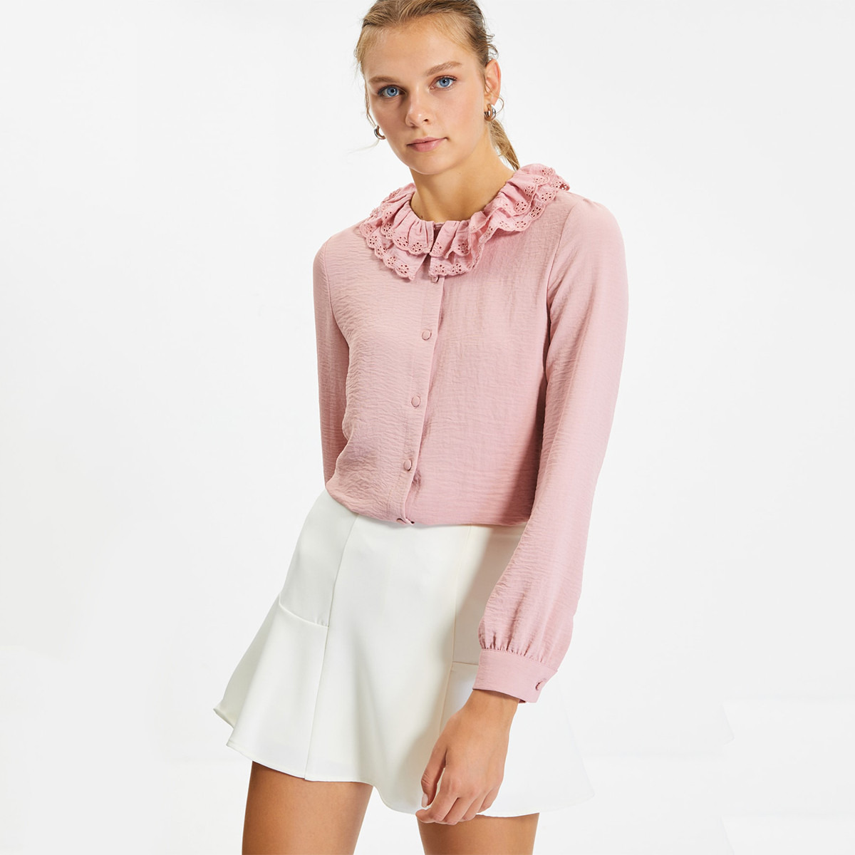 ترينديول لون القرنفل قميص-women-clothing-shirtsandblouses-blouses-image-2