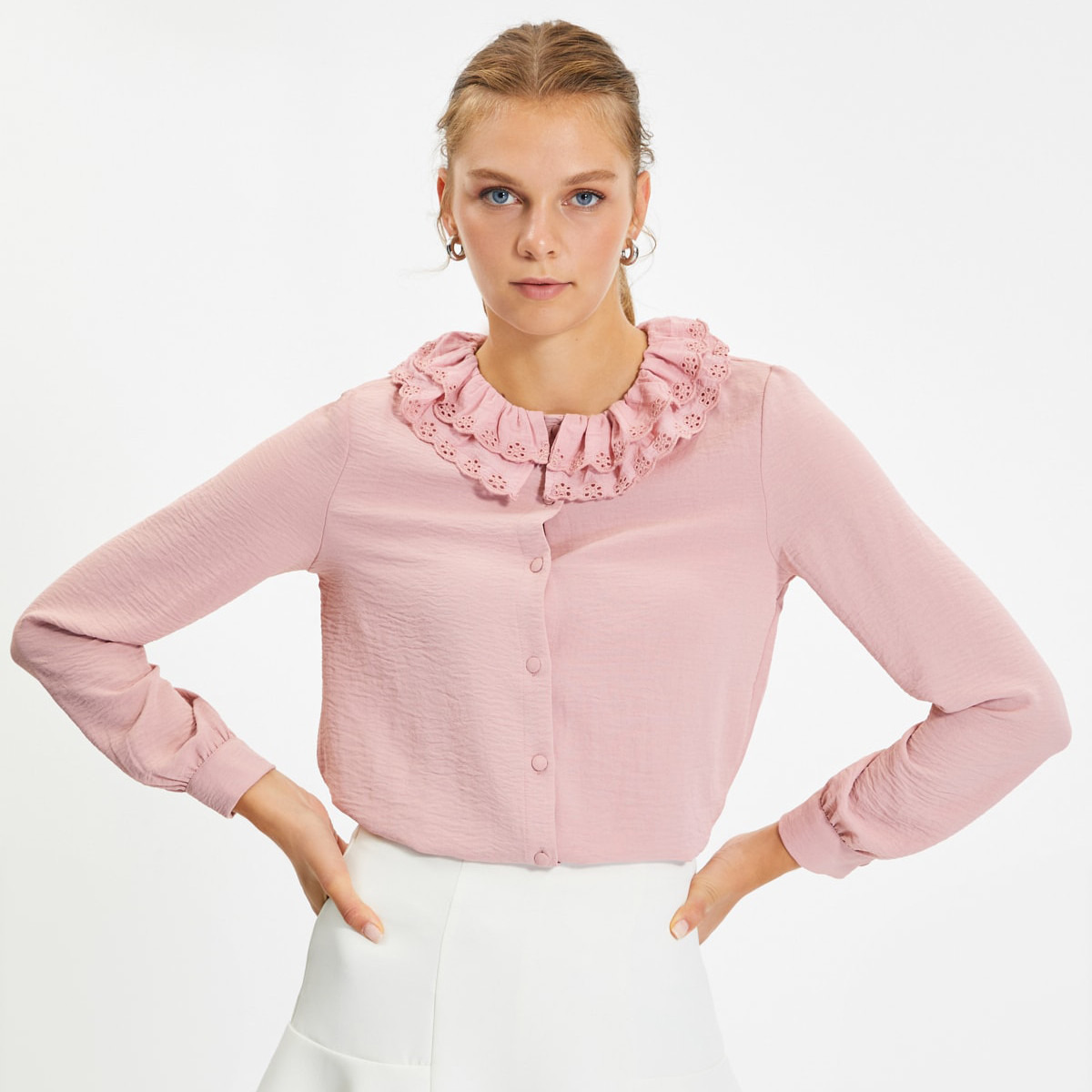 ترينديول لون القرنفل قميص-women-clothing-shirtsandblouses-blouses-image-3